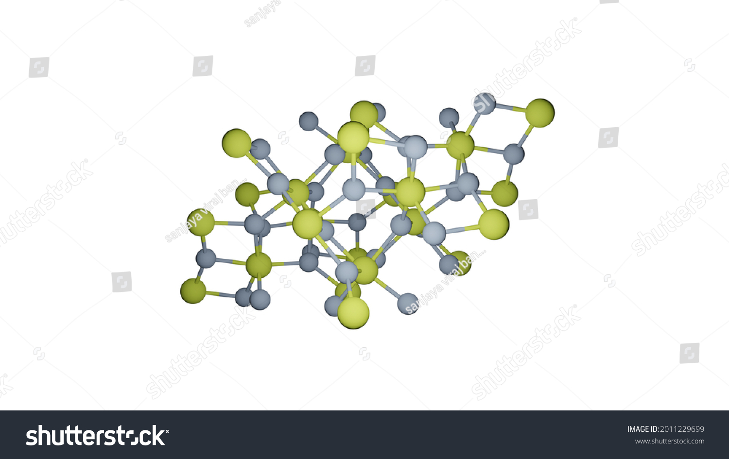 3d Rendering Crystal Structure Titanium Dioxide Stock Illustration ...