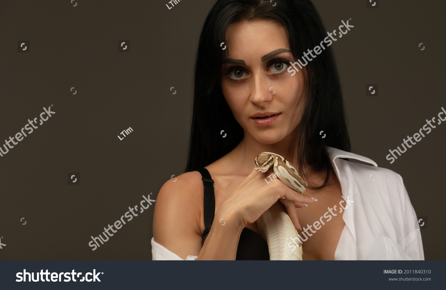 Sexy Young Woman Bikini Holding Python库存照片2011840310 | Shutterstock