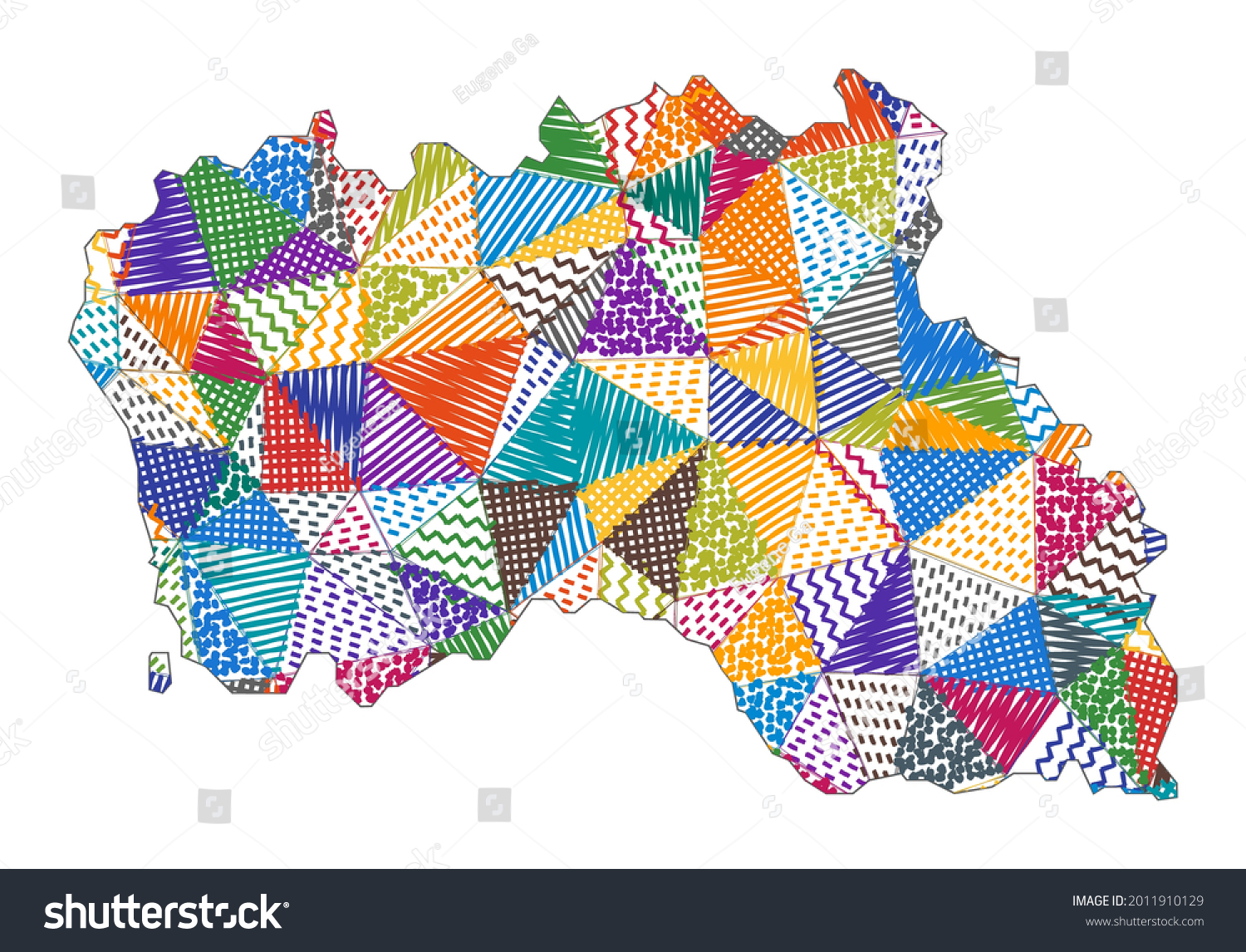 Kid Style Map Santa Maria Island Stock Vector (Royalty Free) 2011910129