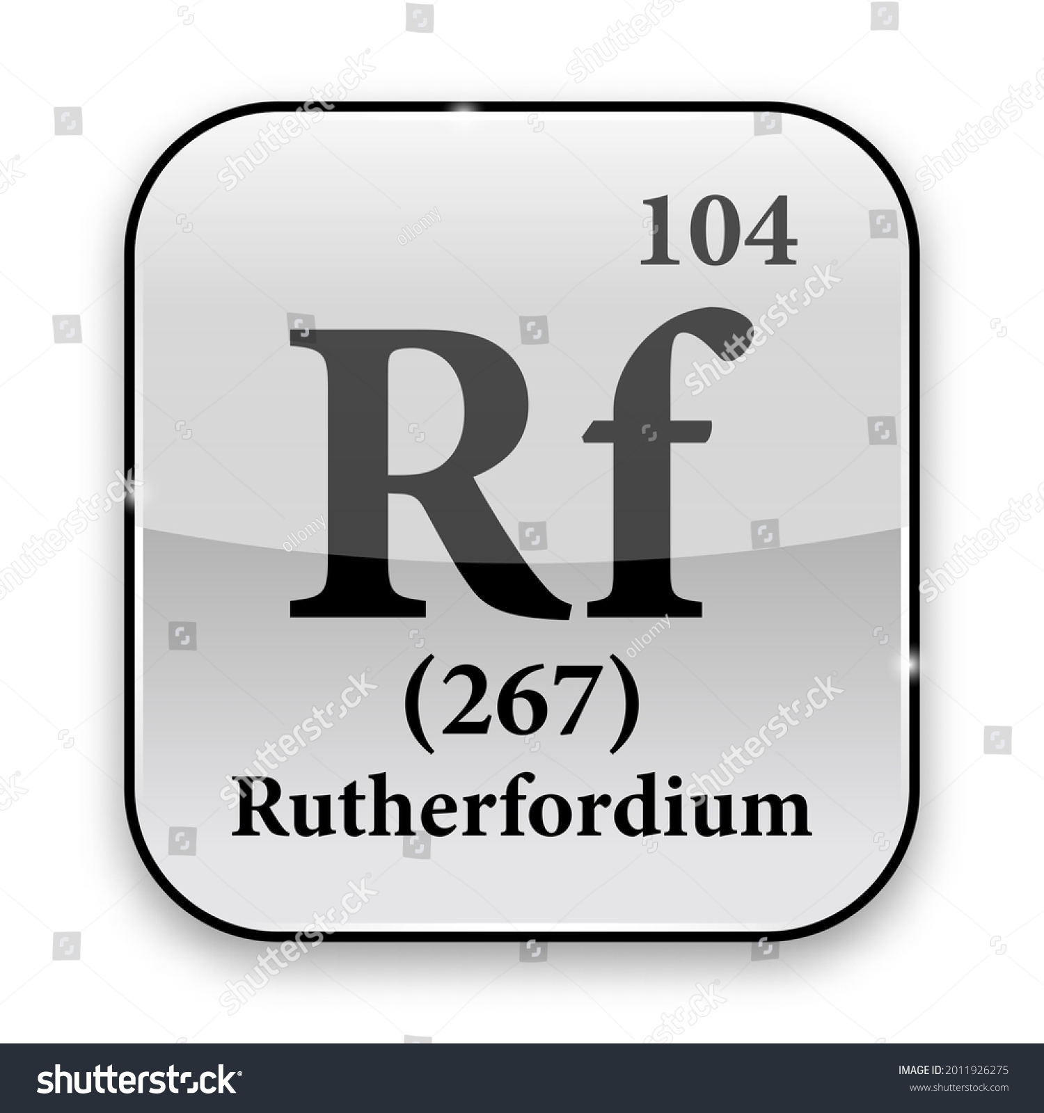 Rutherfordium Symbolchemical Element Periodic Table On Stock Vector ...