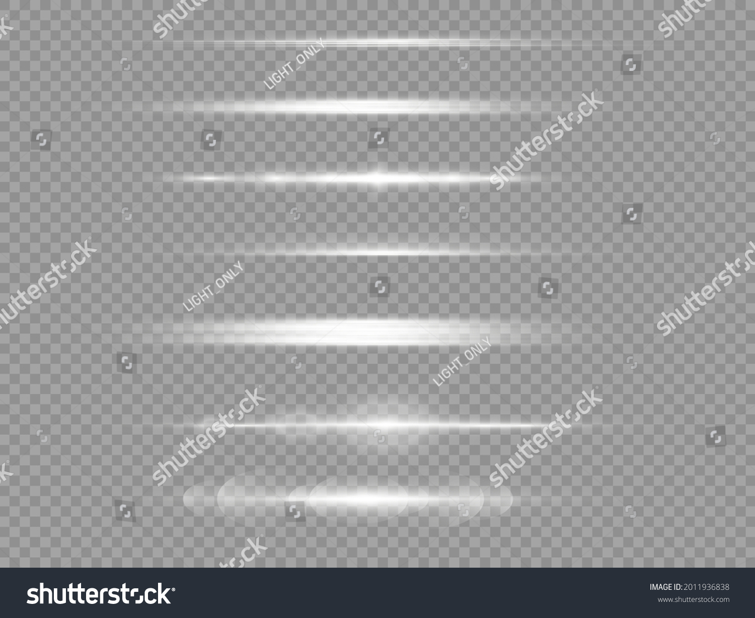 Glow White Line On Transparent Background Stock Illustration 2011936838