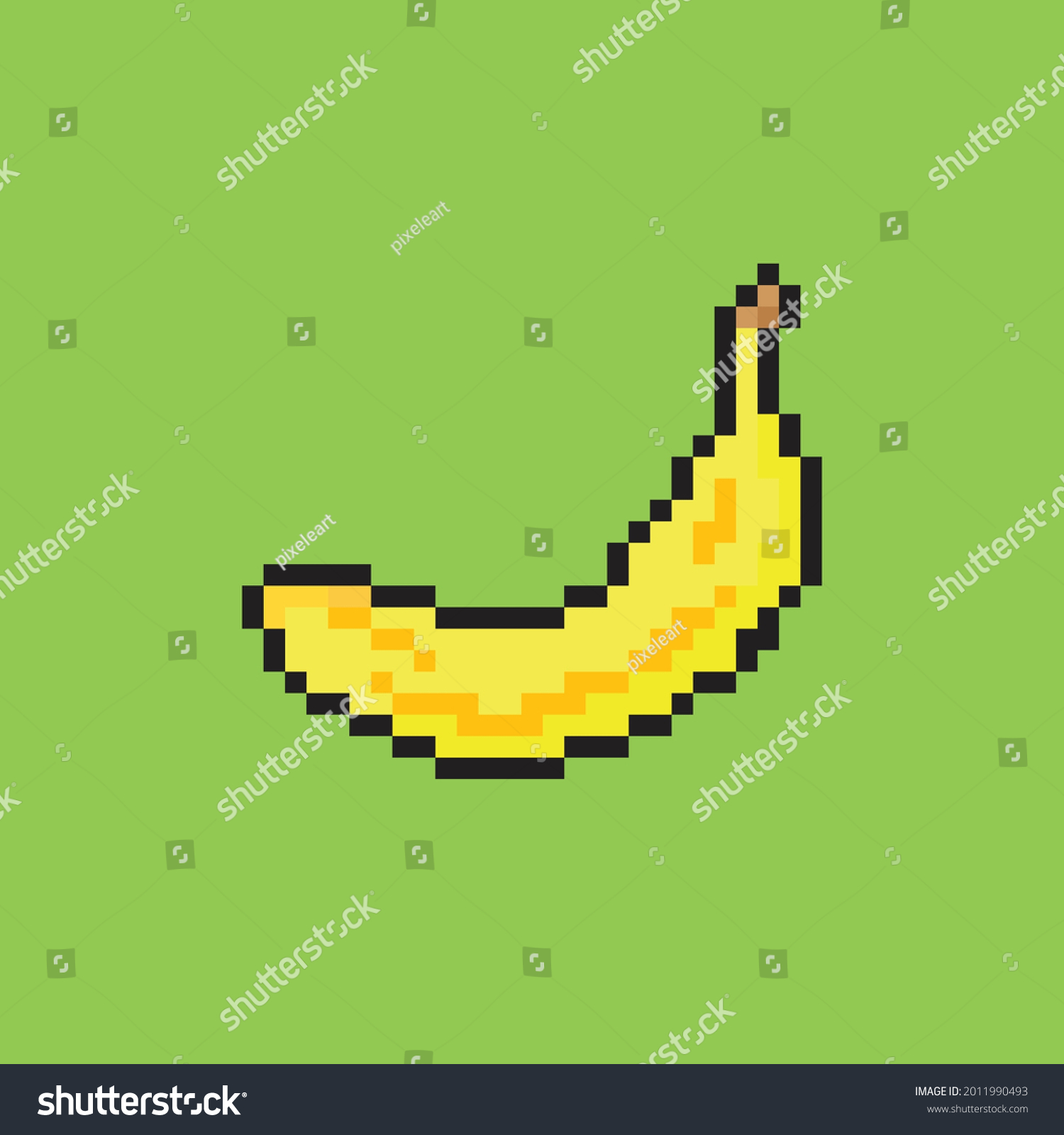 Banana Pixel Art Style Stock Vector Royalty Free Shutterstock