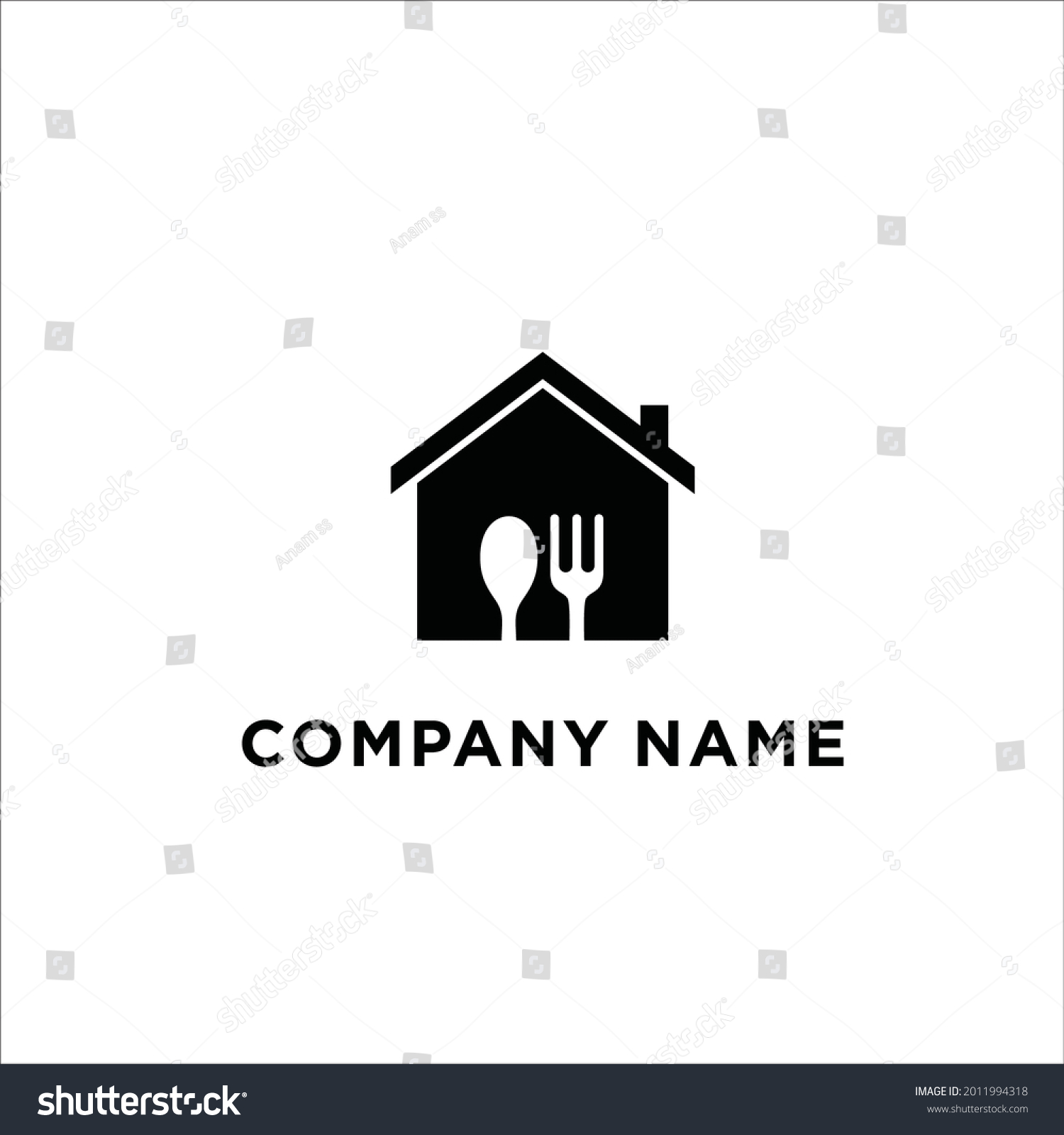 Restaurant Home Logo Design Inspiration Stock Stock Vector (Royalty ...