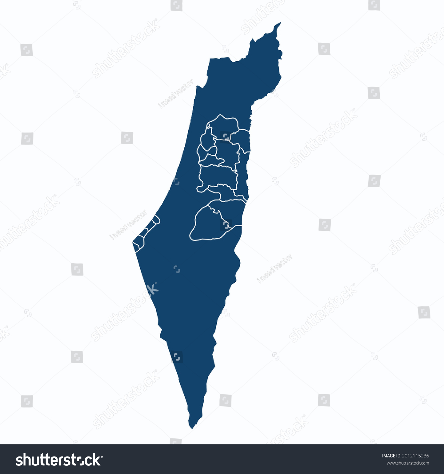 Palestine Map Color Vector Modern Silhouette Stock Vector (Royalty Free ...