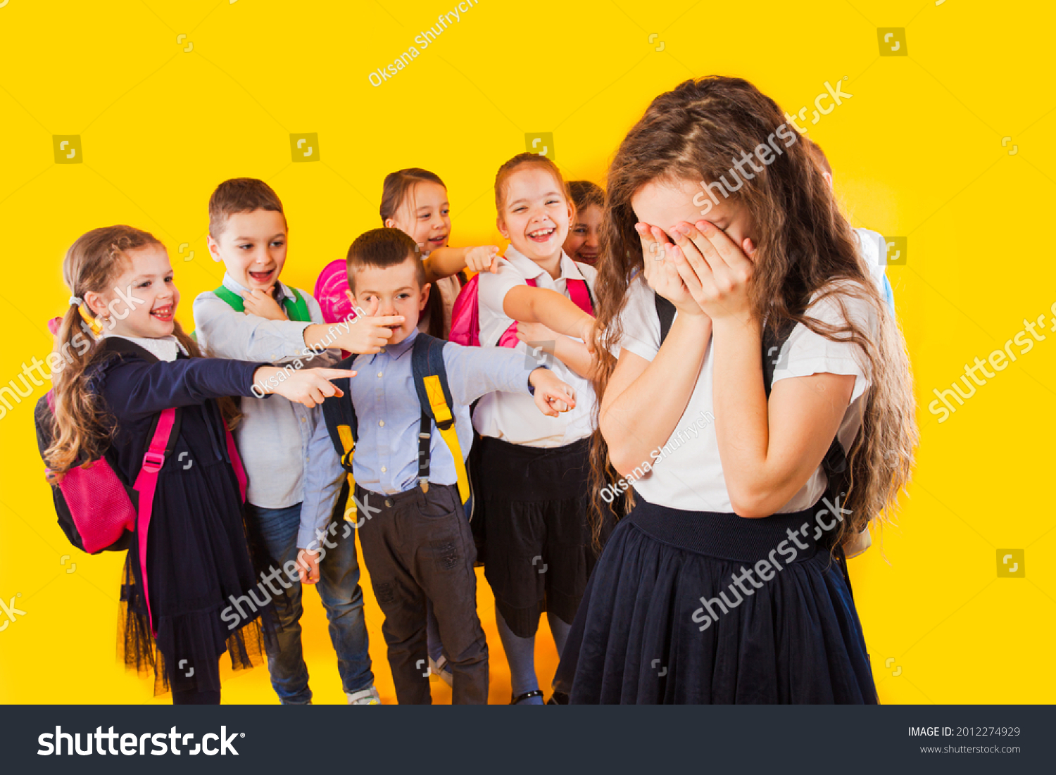 School Girl Being Bullied By Classmates Stock Photo 2012274929 ...