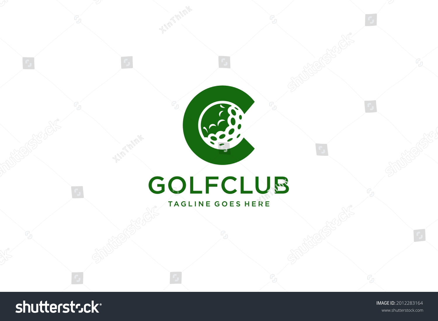 Letter C Golf Logo Design Vector Stock Vector (Royalty Free) 2012283164 ...