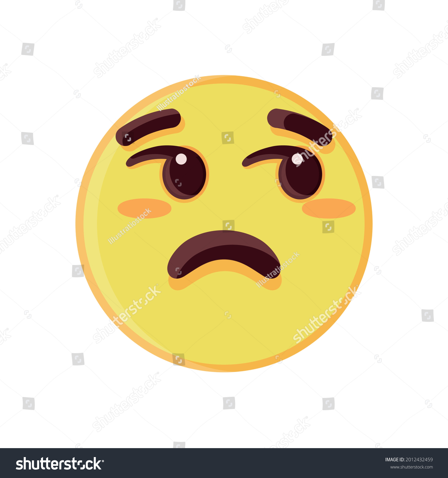 Isolated Unamused Emoji Face Icon Vector Stock Vector Royalty Free 2012432459 Shutterstock