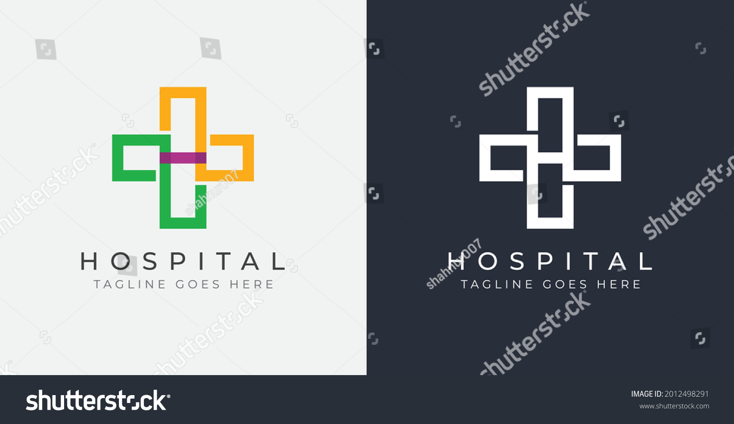 Initial Letter H Medical Logo Template Stock Vector (Royalty Free ...