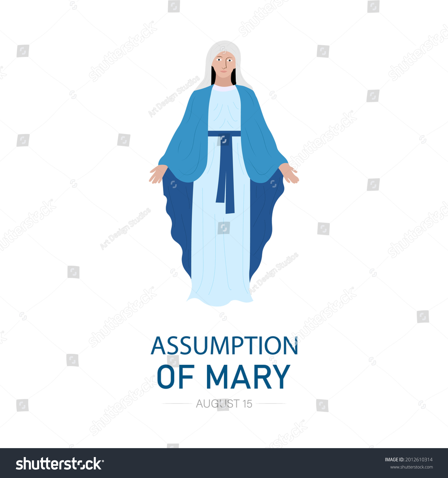 Assumption Mary Vector Illustration Stock Vector Royalty Free Assumption Mary Vector Illustration Stock Vector Royalty Free