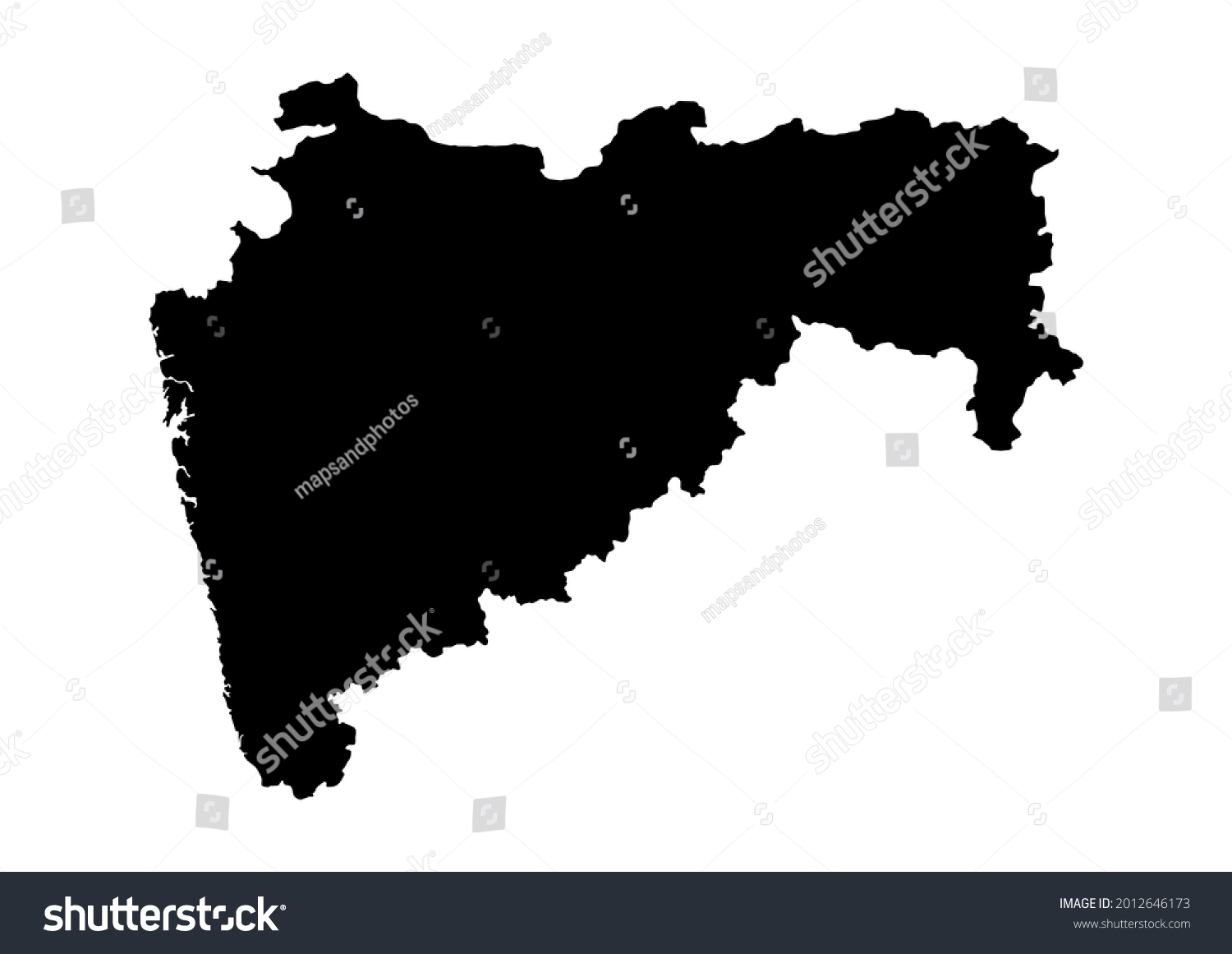 Fully Editable Detailed Vector Map Maharashtrastate Stock Vector ...