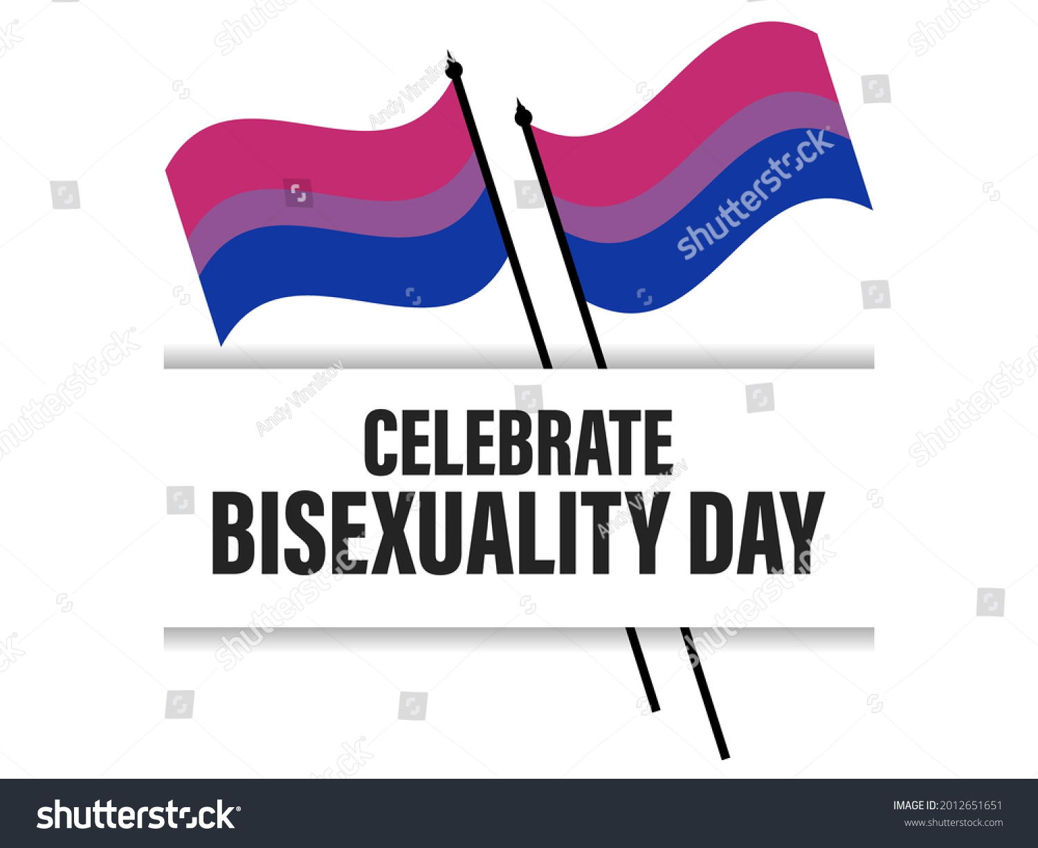 Celebrate Bisexuality Day Bisexual Pride Flag Stock Vector (Royalty ...