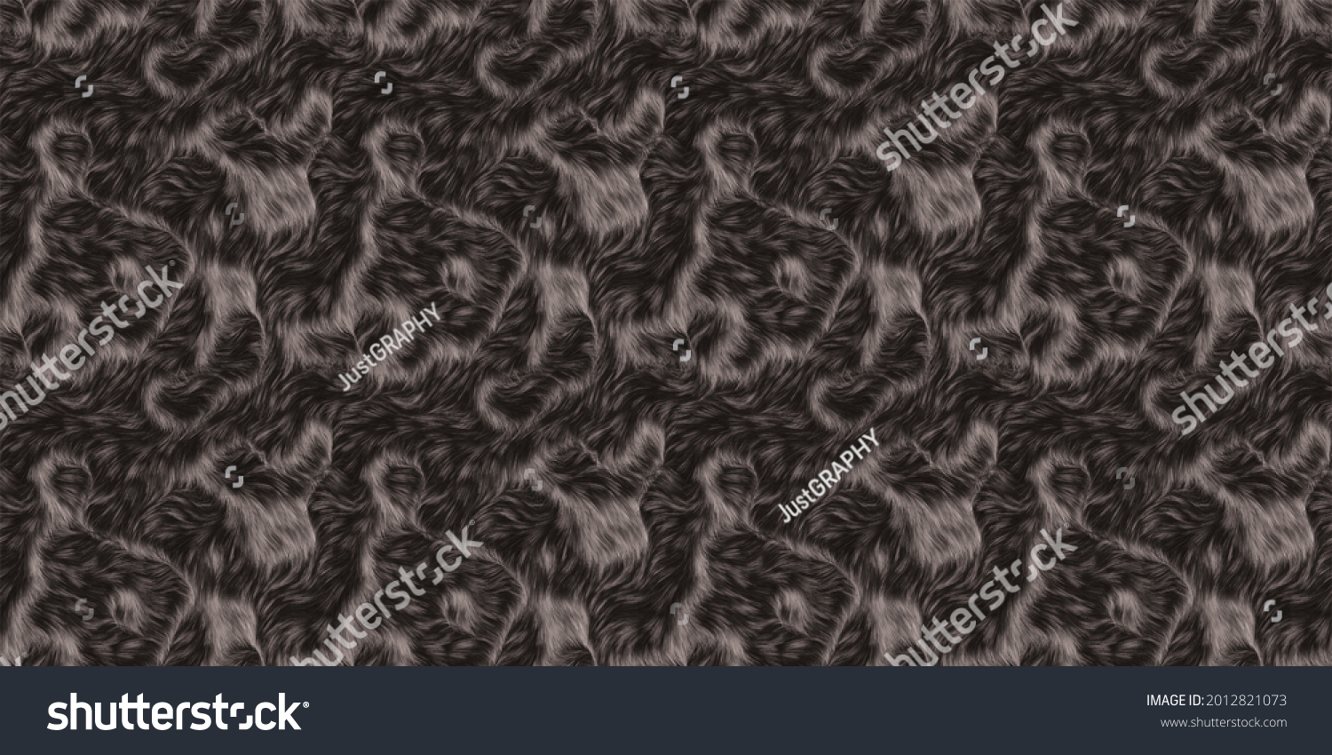 Beautiful Black White Fur Pattern Wallpaper Stock Illustration