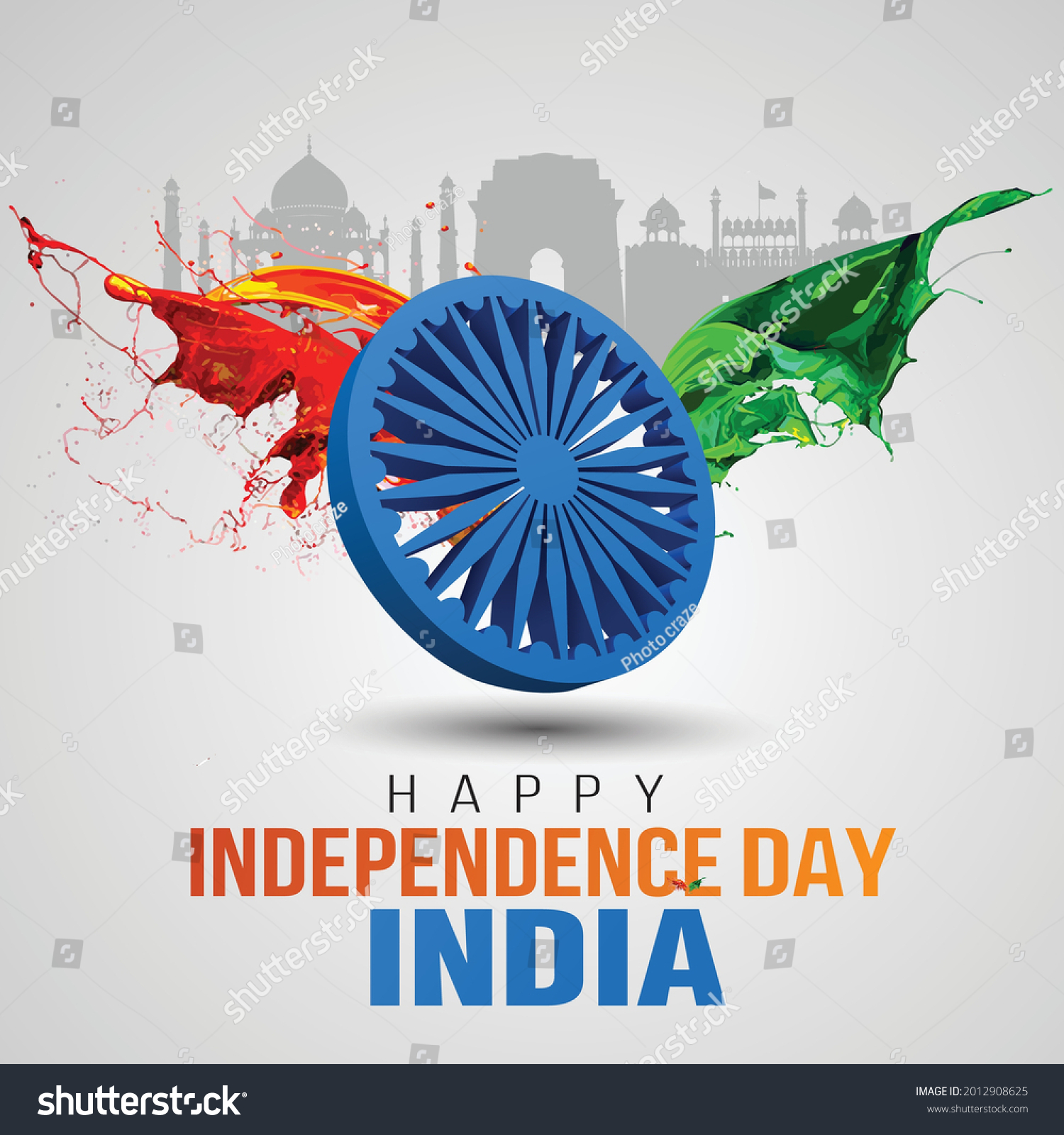 Happy Independence Day India Greetings Vector Stock Vector (Royalty ...