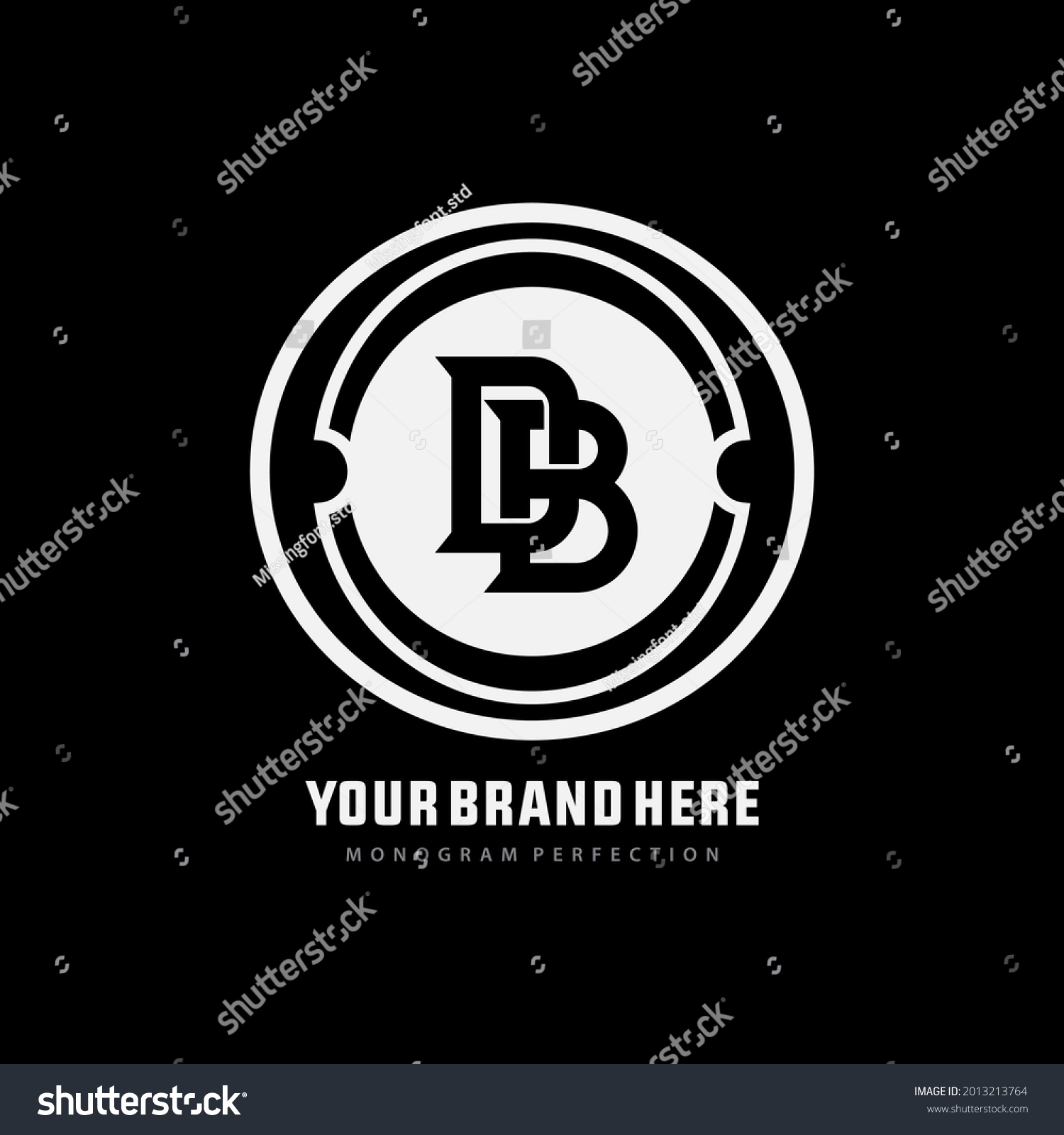 Initial Letters D B Db Bd Stock Vector (Royalty Free) 2013213764 ...