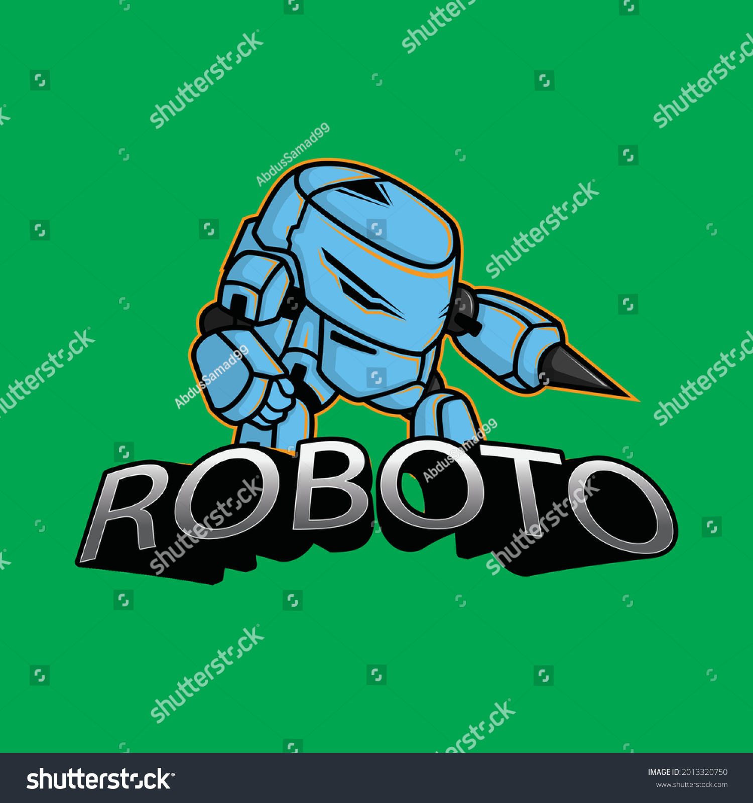 Robot Mascot Logo Design Vector Stock Vector (Royalty Free) 2013320750 ...