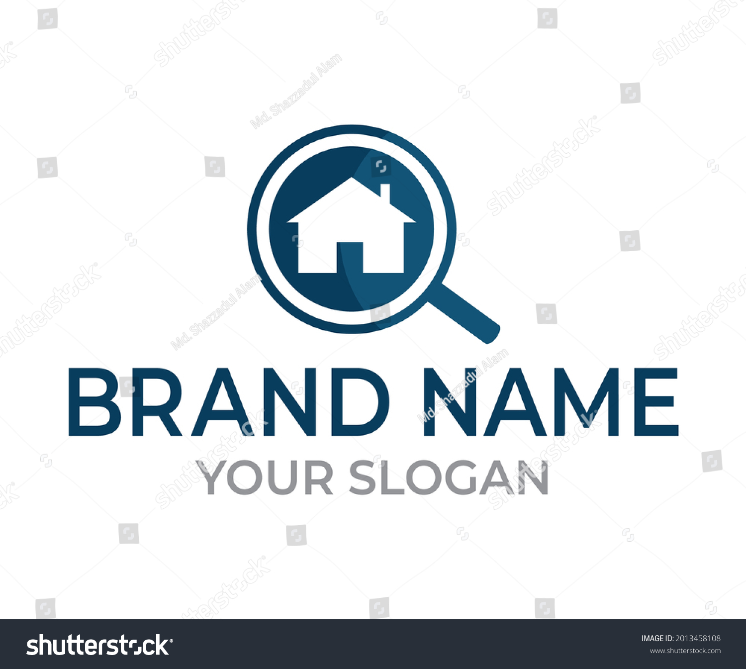 Real Estate Search Agency Logo Design Stock Vector (Royalty Free ...