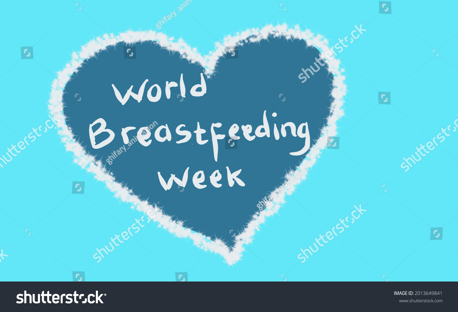 World Breastfeeding Week Background Blue Background Stock Illustration ...