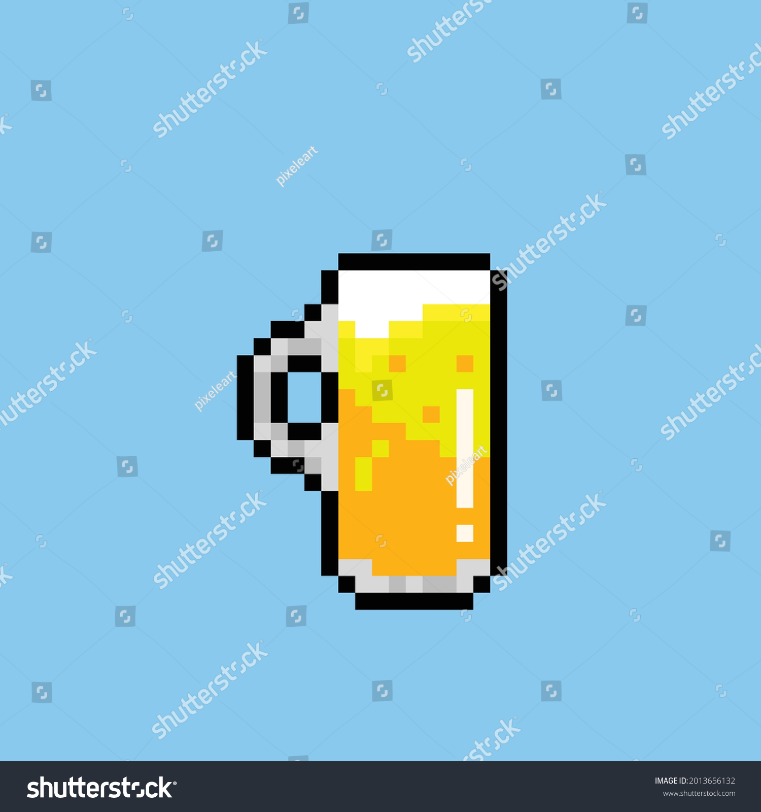 Glass Beer Pixel Art Style Stock Vector (Royalty Free) 2013656132 ...