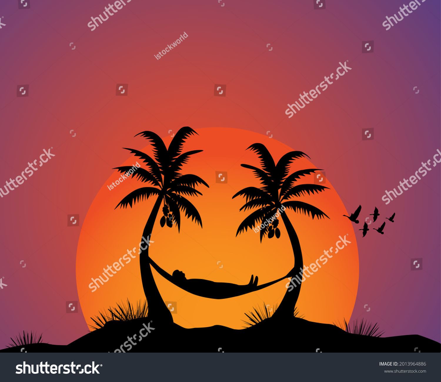 National Hammock Day 22 July Illustration Stock Illustration 2013964886 ...