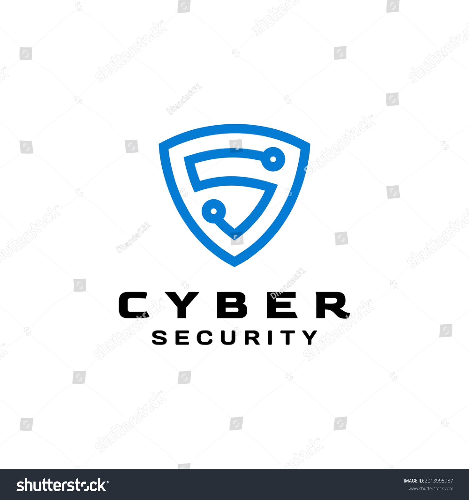 Illustration Modern Letter S Cyber Security Stock Vector (Royalty Free ...