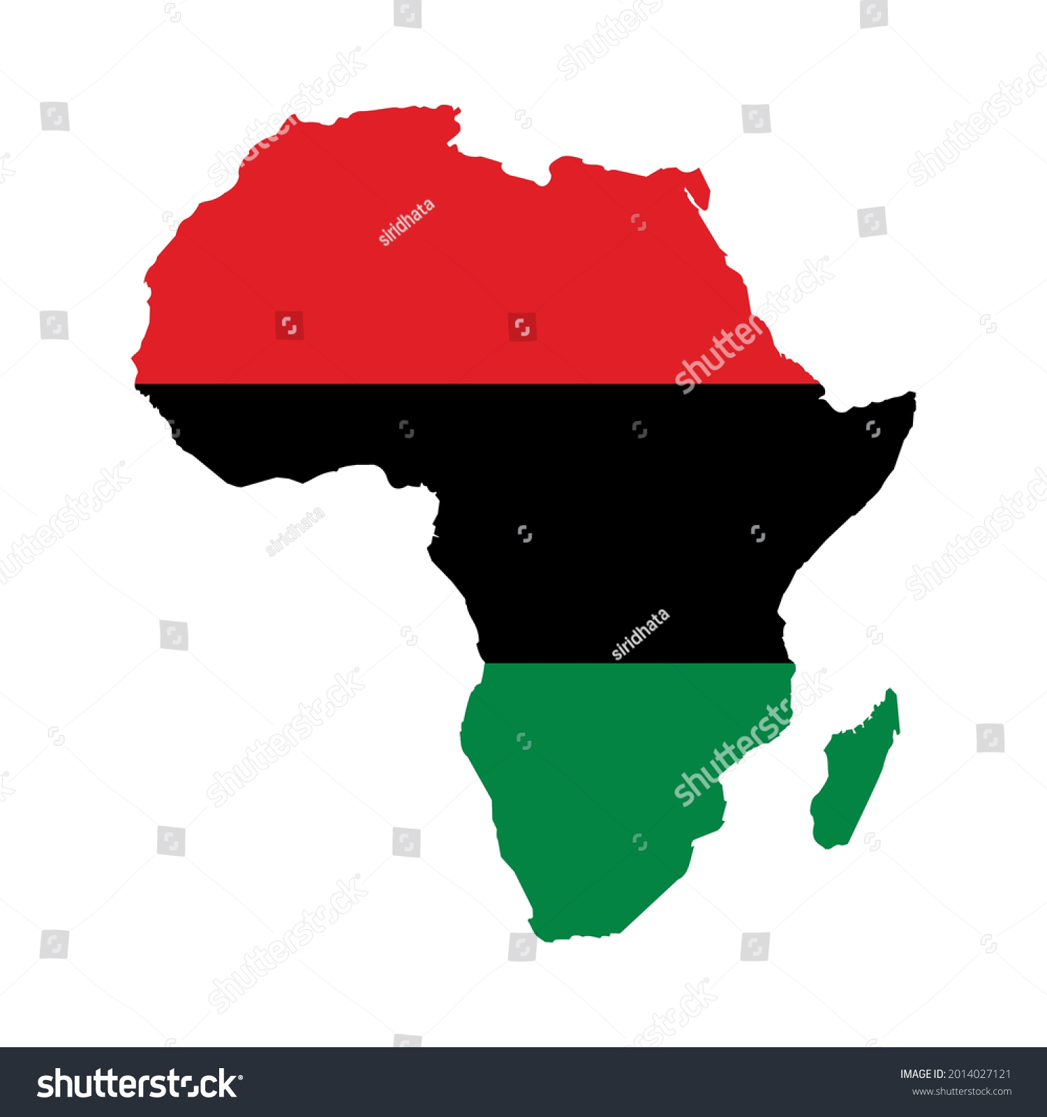 Vector Pan African Map On White Stock Vector (Royalty Free) 2014027121 ...