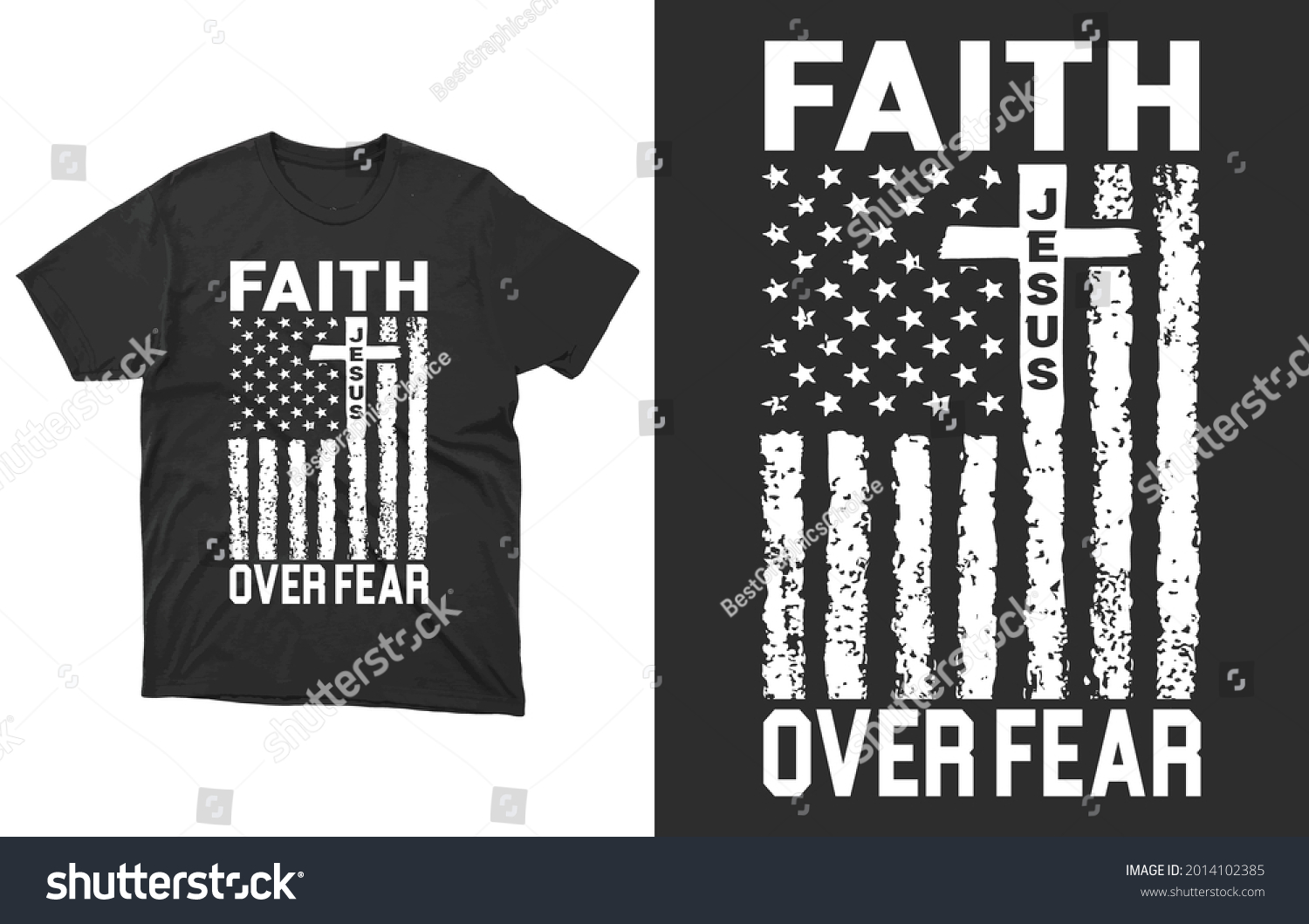 Faith Over Over Tshirt Vector Design Stock Vector (Royalty Free ...