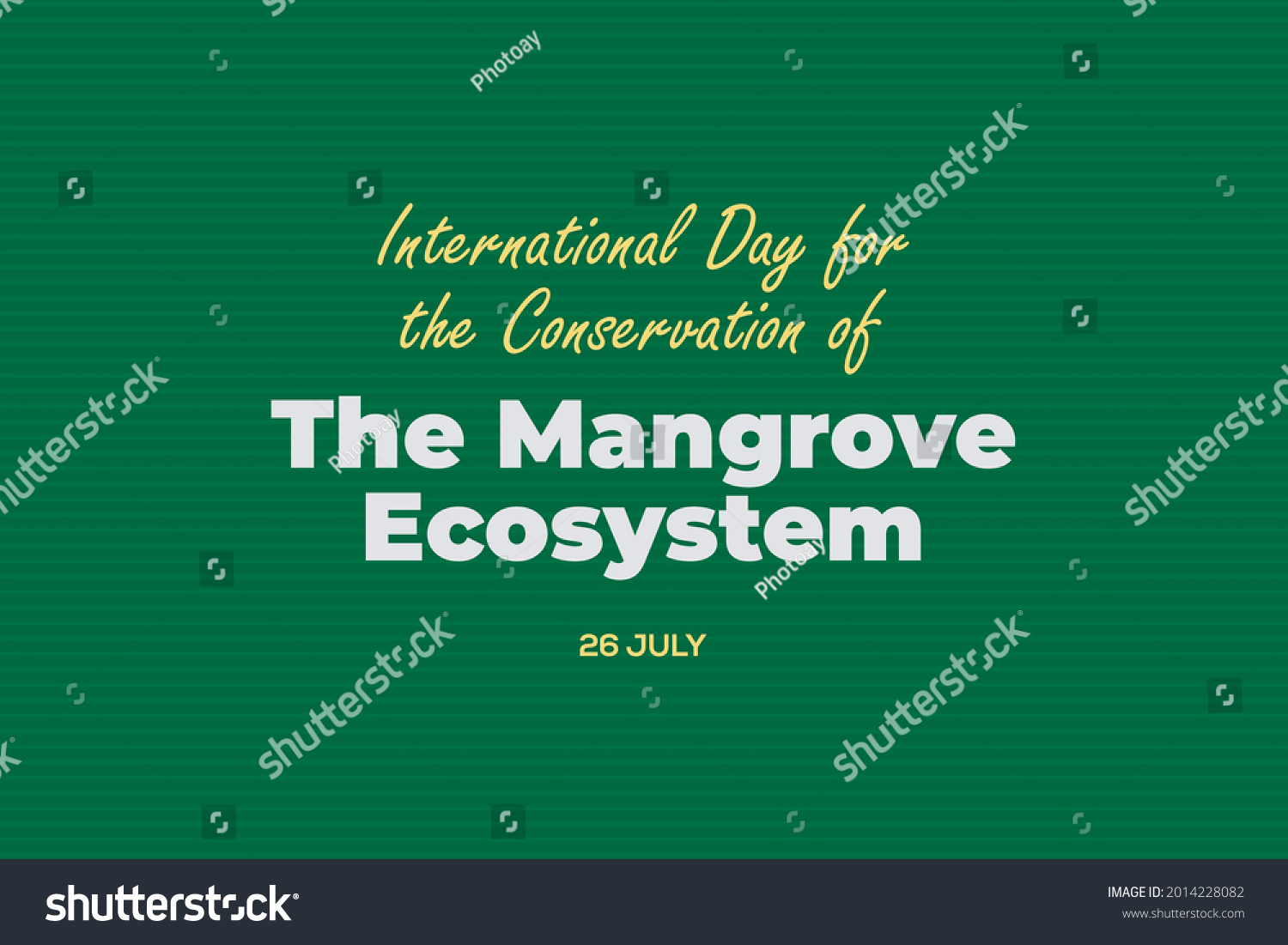 International Day Conservation Mangrove Ecosystem Vector Stock Vector