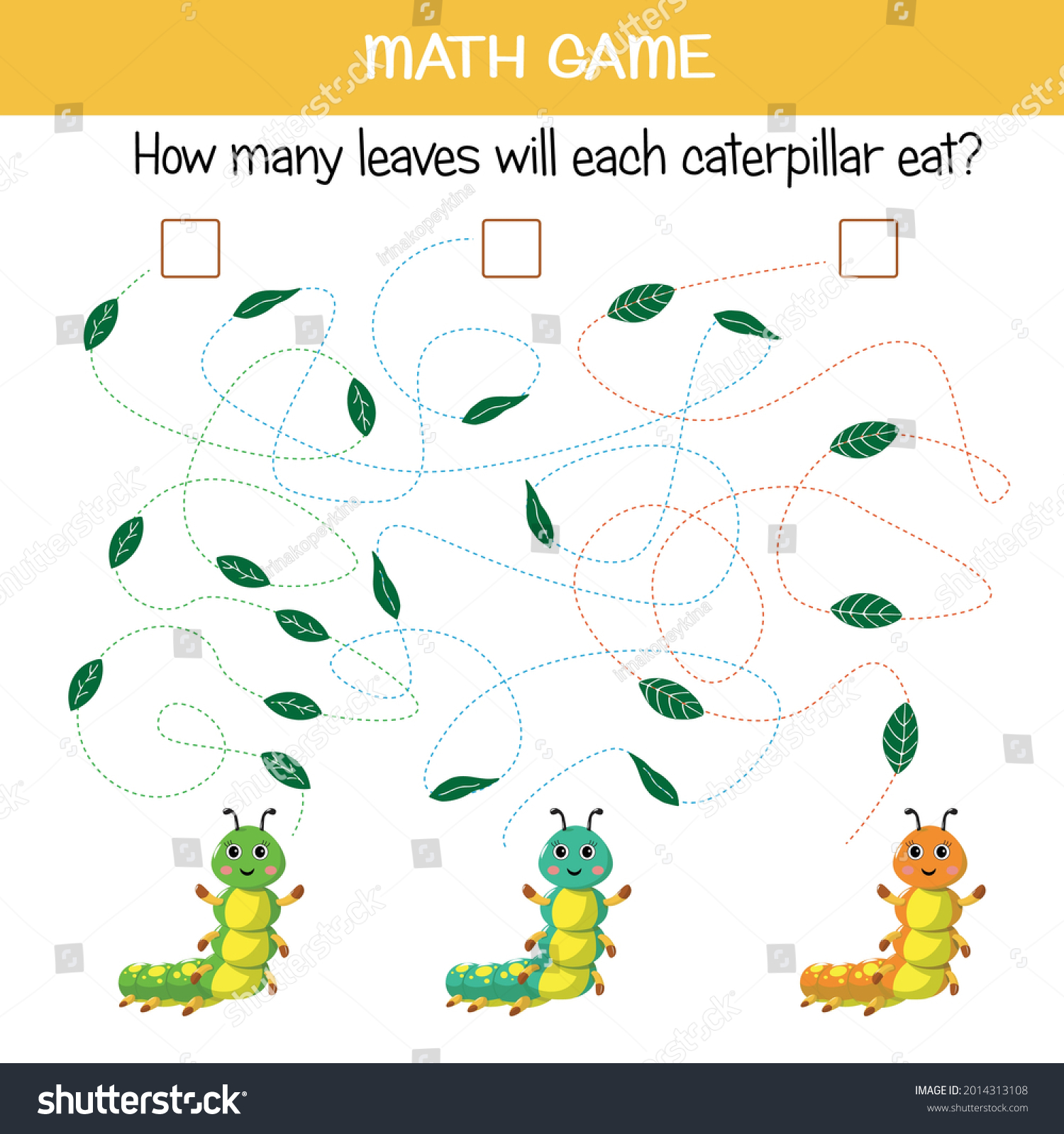 Cartoon Caterpillars Kids Toddlers Vector Illustration Stock Vector ...