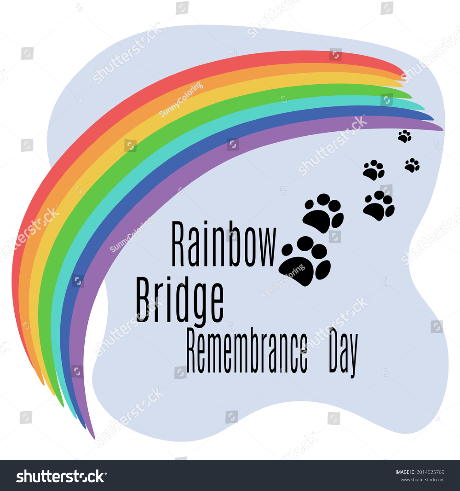 Rainbow Bridge Remembrance Day Rainbow Arc Stock Vector (Royalty Free