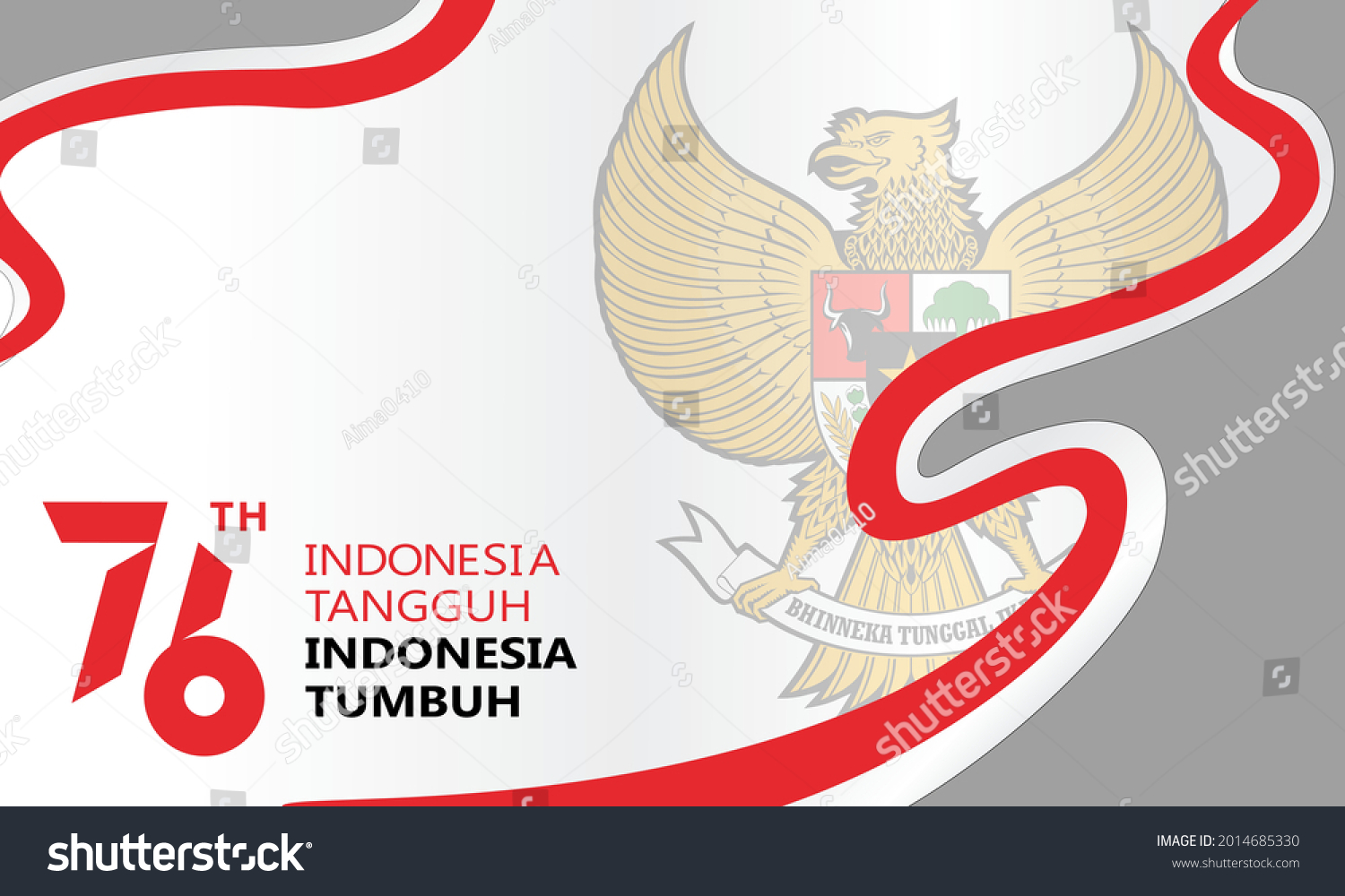 76th Republic Indonesia Anniversary Banner Background Stock Vector Royalty Free 2014685330 1392