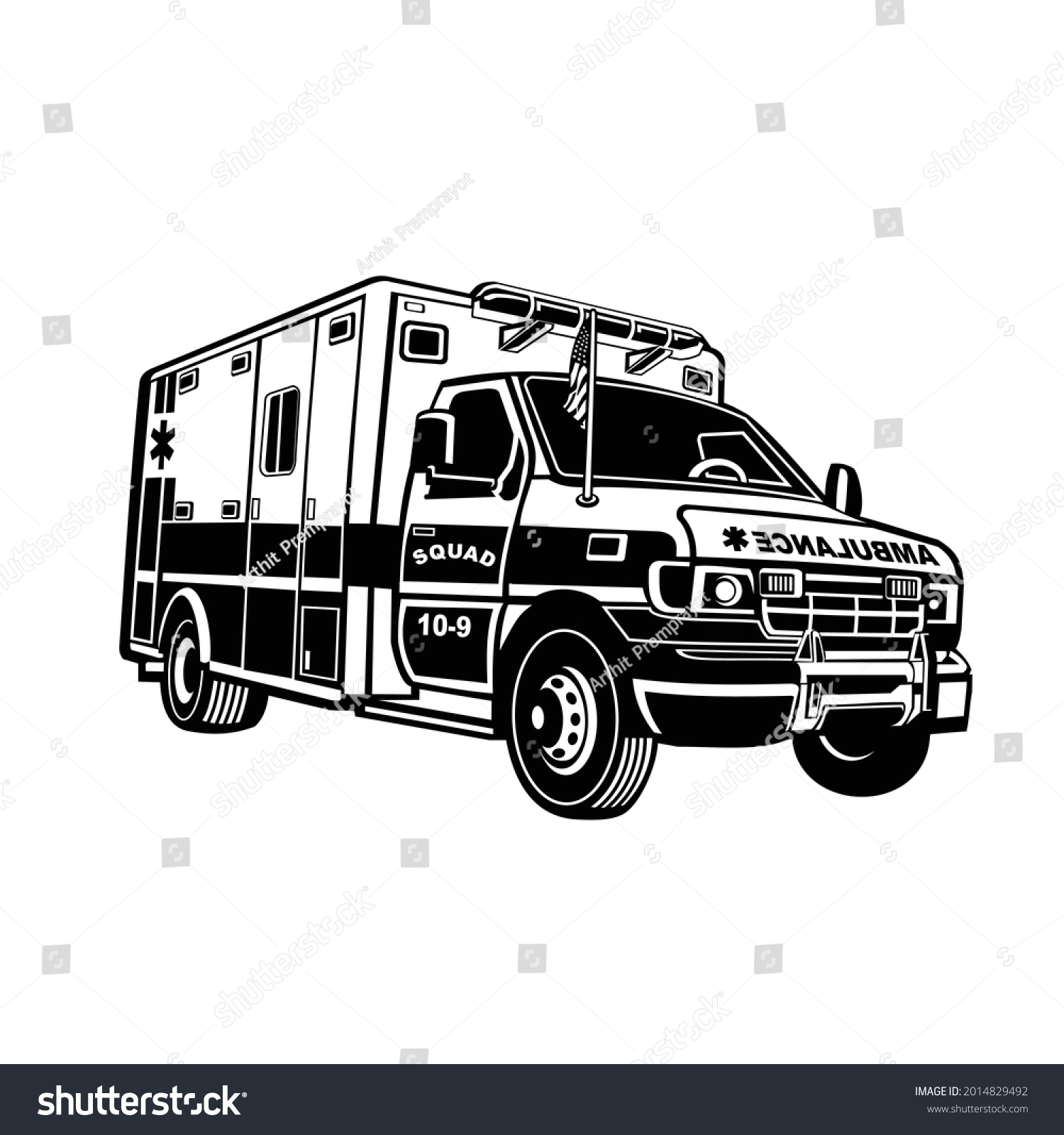 Emergency Ambulanceambulant Car Vector Design Stock Vector (Royalty ...