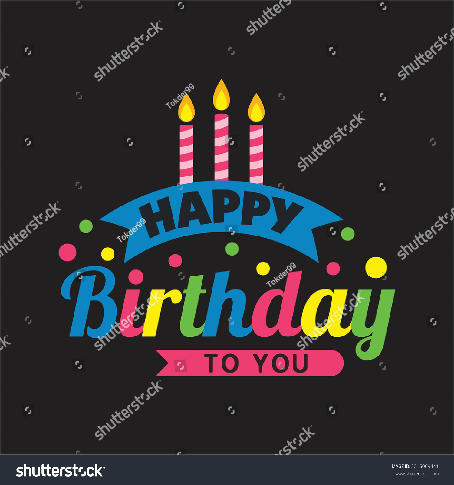 Happy Birthday Template Eps Vector File Stock Vector (Royalty Free ...