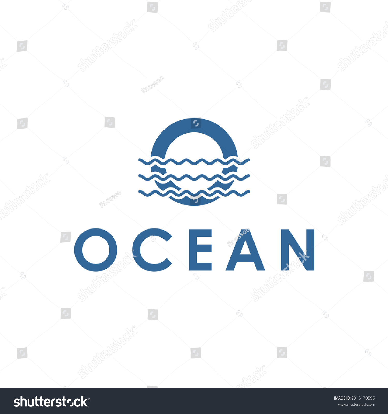 Blue Ocean Wave Letter O Logo Stock Vector (Royalty Free) 2015170595 ...