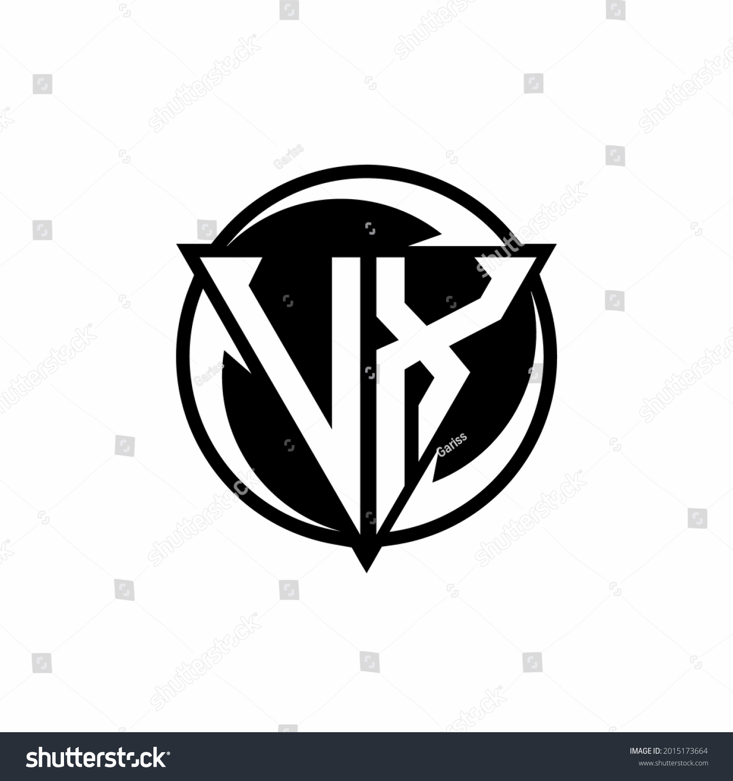 Vx Logo Triangle Shape Circle Rounded Stock Vector (Royalty Free ...