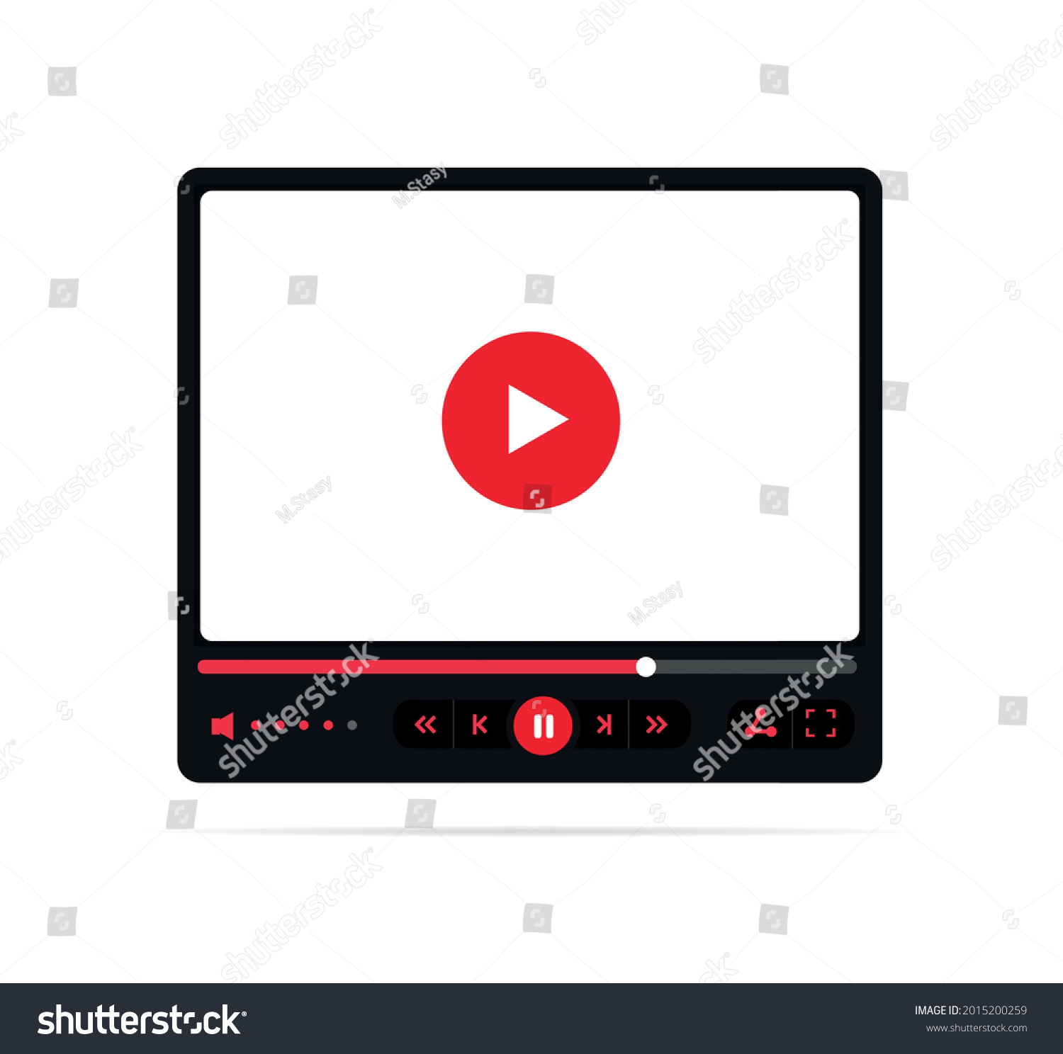 Video Player Screen Play Button Concept Stock Vector (Royalty Free ...