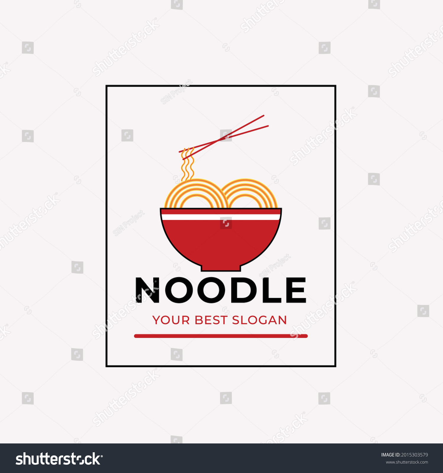 Noodle Logo Food Restaurant Design Template Stock Vector (Royalty Free ...