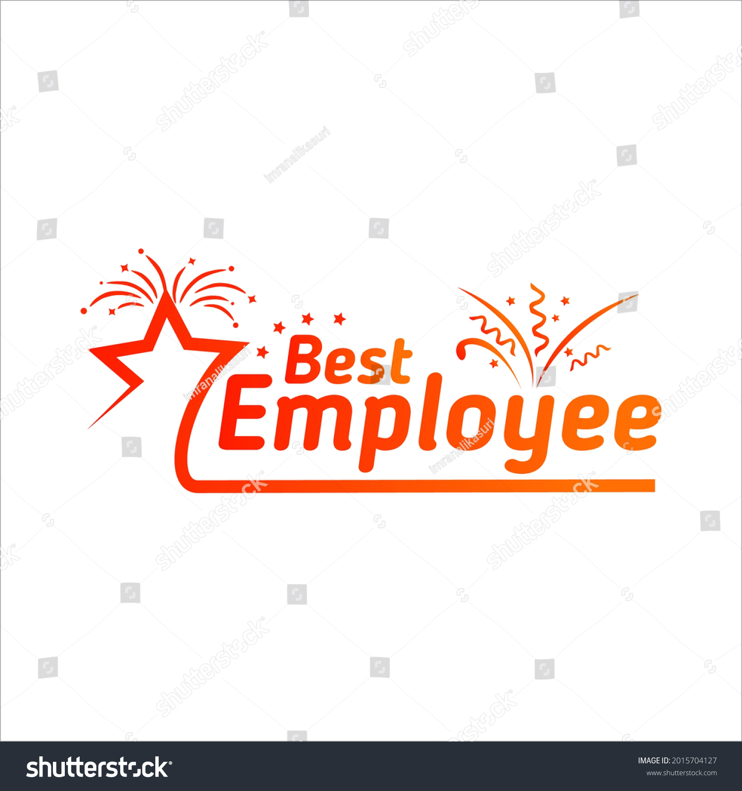 Best Employee Employee Month Award Employee Stock Vector (Royalty Free ...