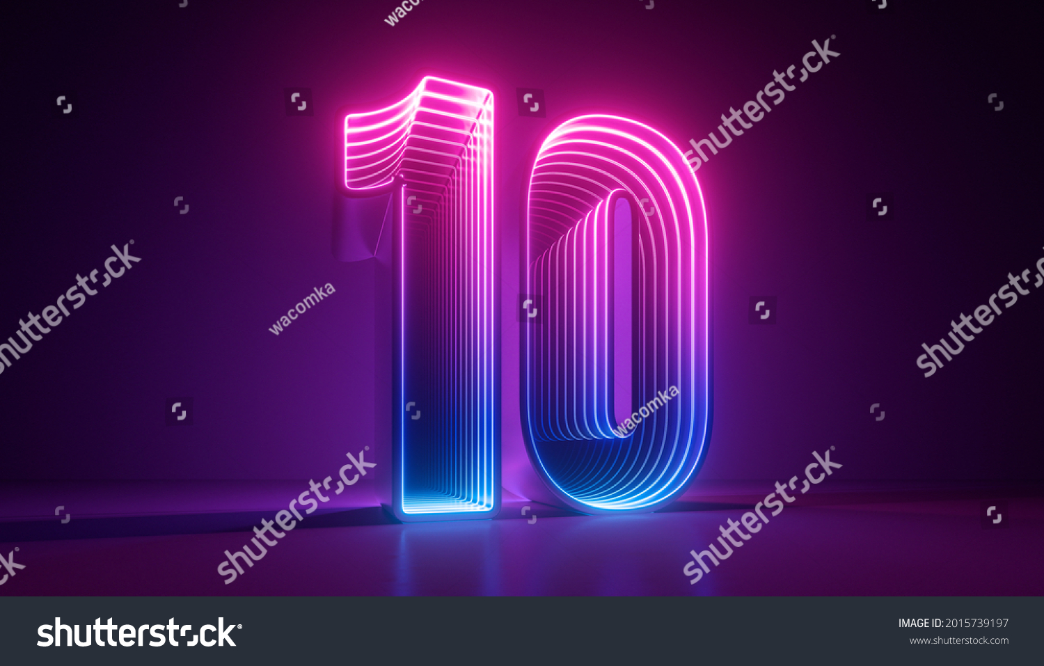 3d Render Number Ten Digital Symbol Stock Illustration 2015739197 ...