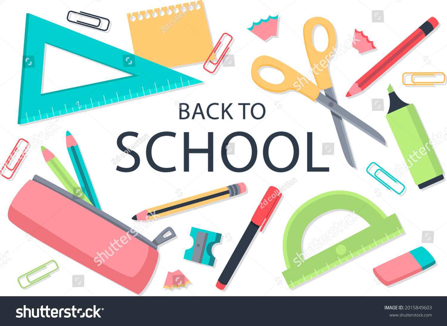 Back School Background Welcome Kids Template Stock Vector (royalty Free 