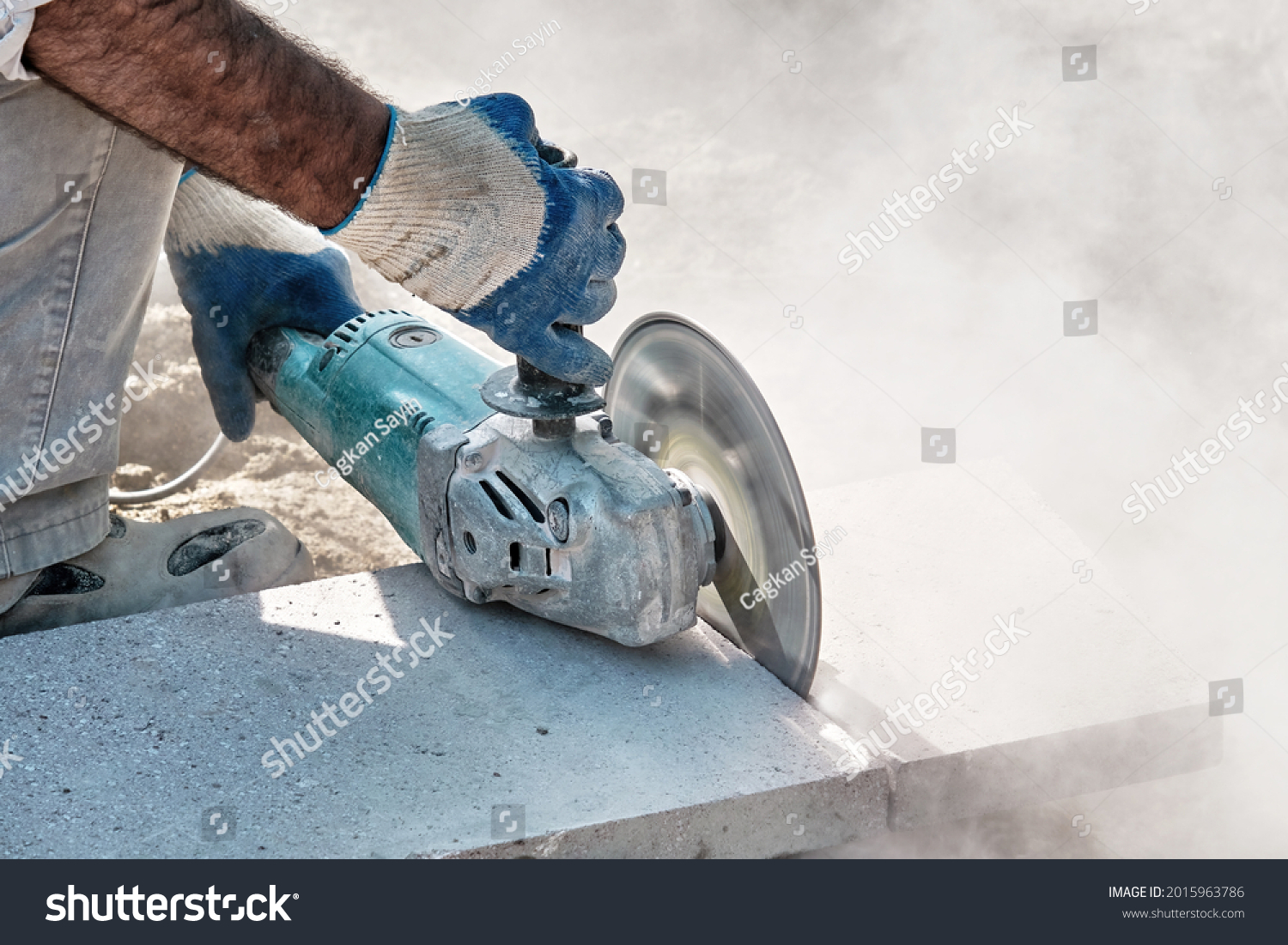 Hands Pavement Construction Worker Using Angle Stock Photo 2015963786 ...