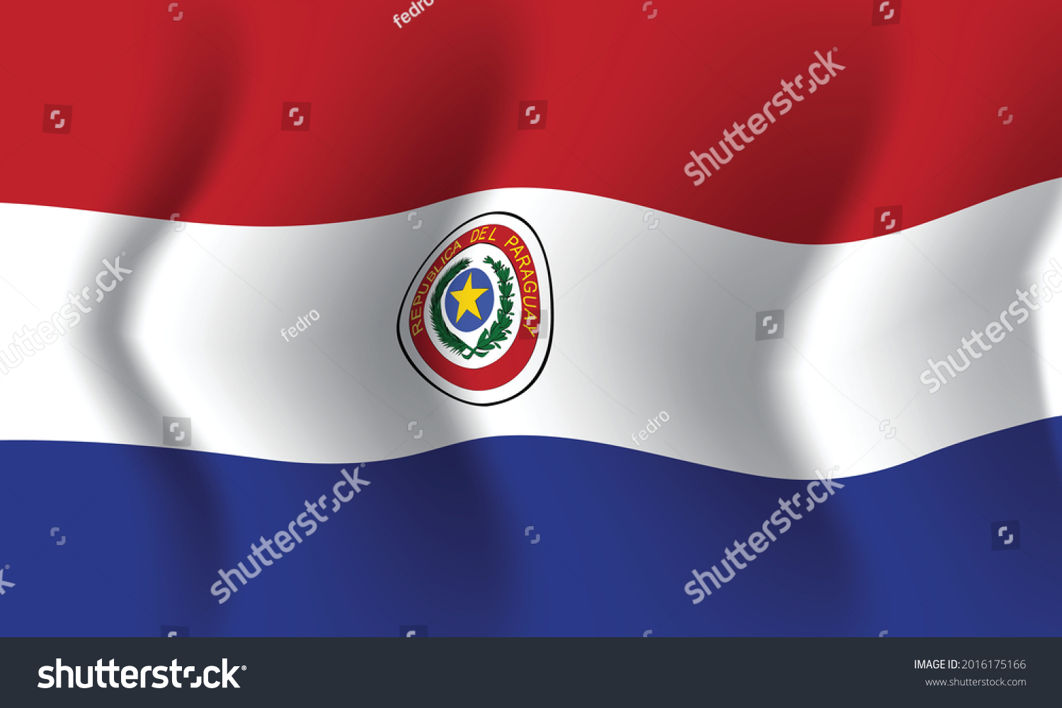 Background Waving Wind Paraguay Flag Background Stock Vector (Royalty ...