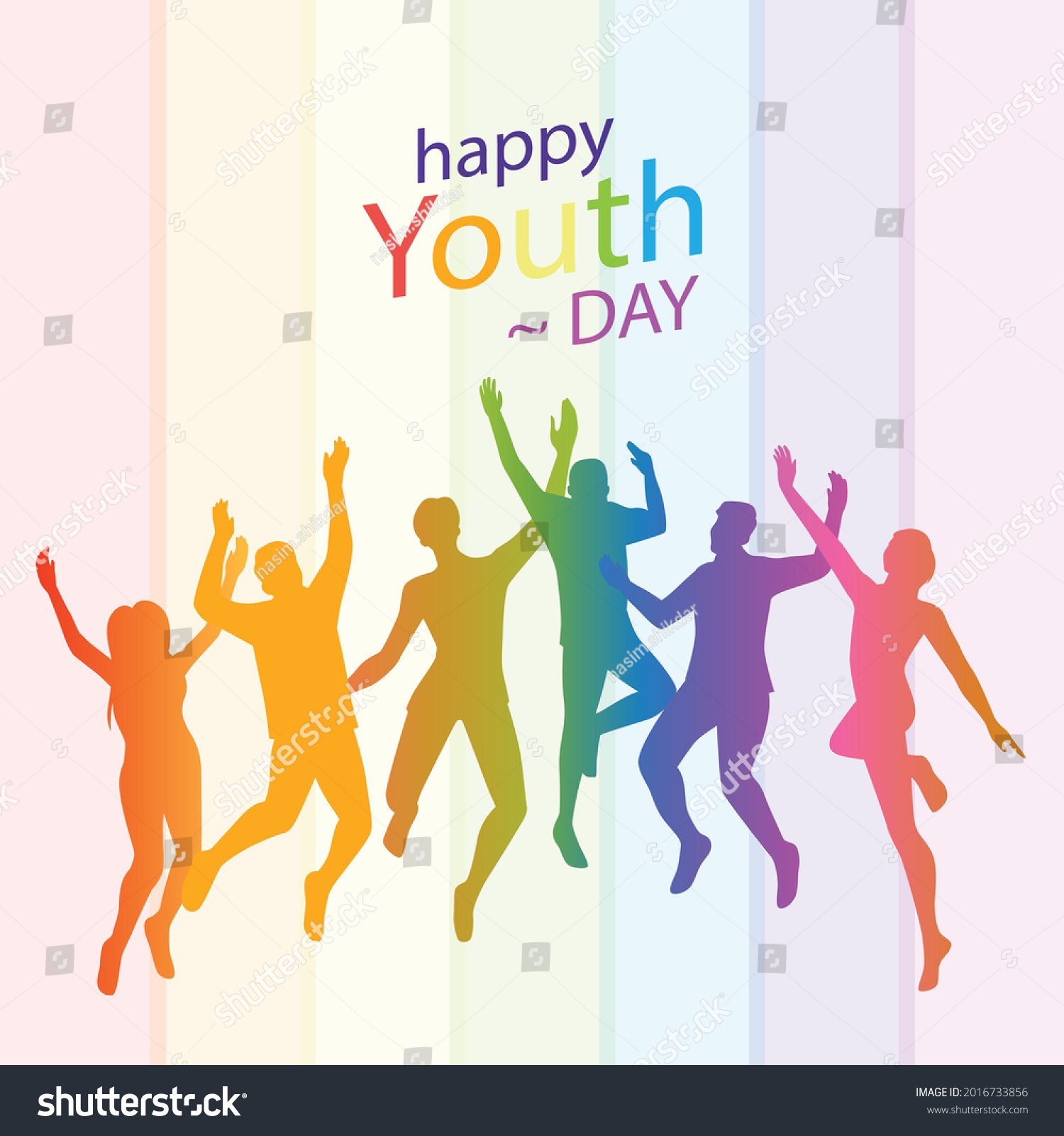 International Youth Day Background Youth Day Stock Vector (Royalty Free ...