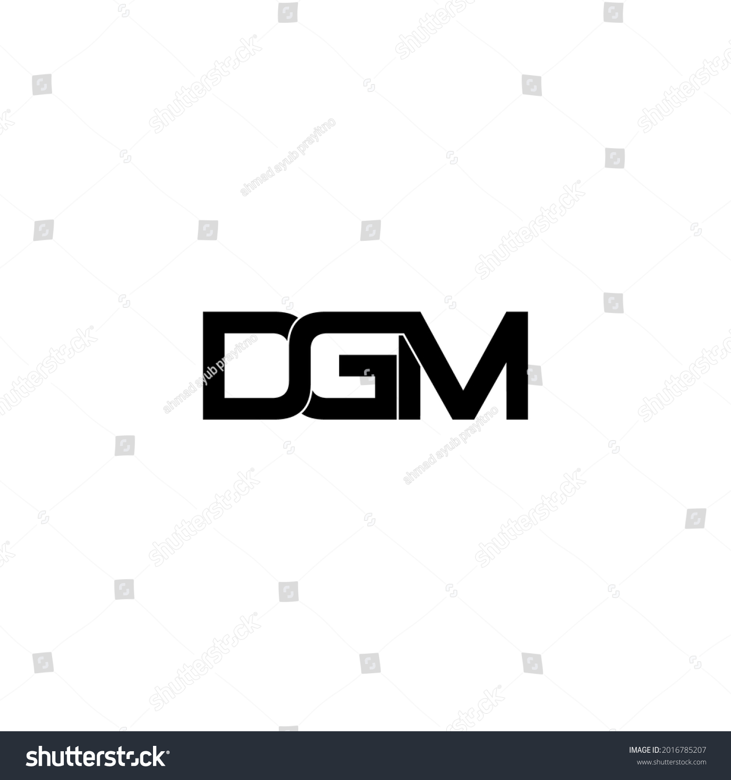 Dgm Initial Letter Monogram Logo Design Stock Vector Royalty Free