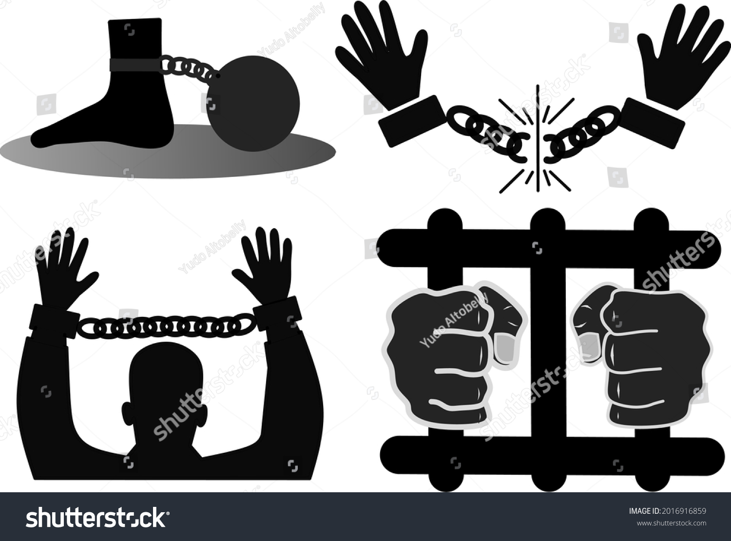 Iconic Illustration Slavery World Stock Vector (Royalty Free ...