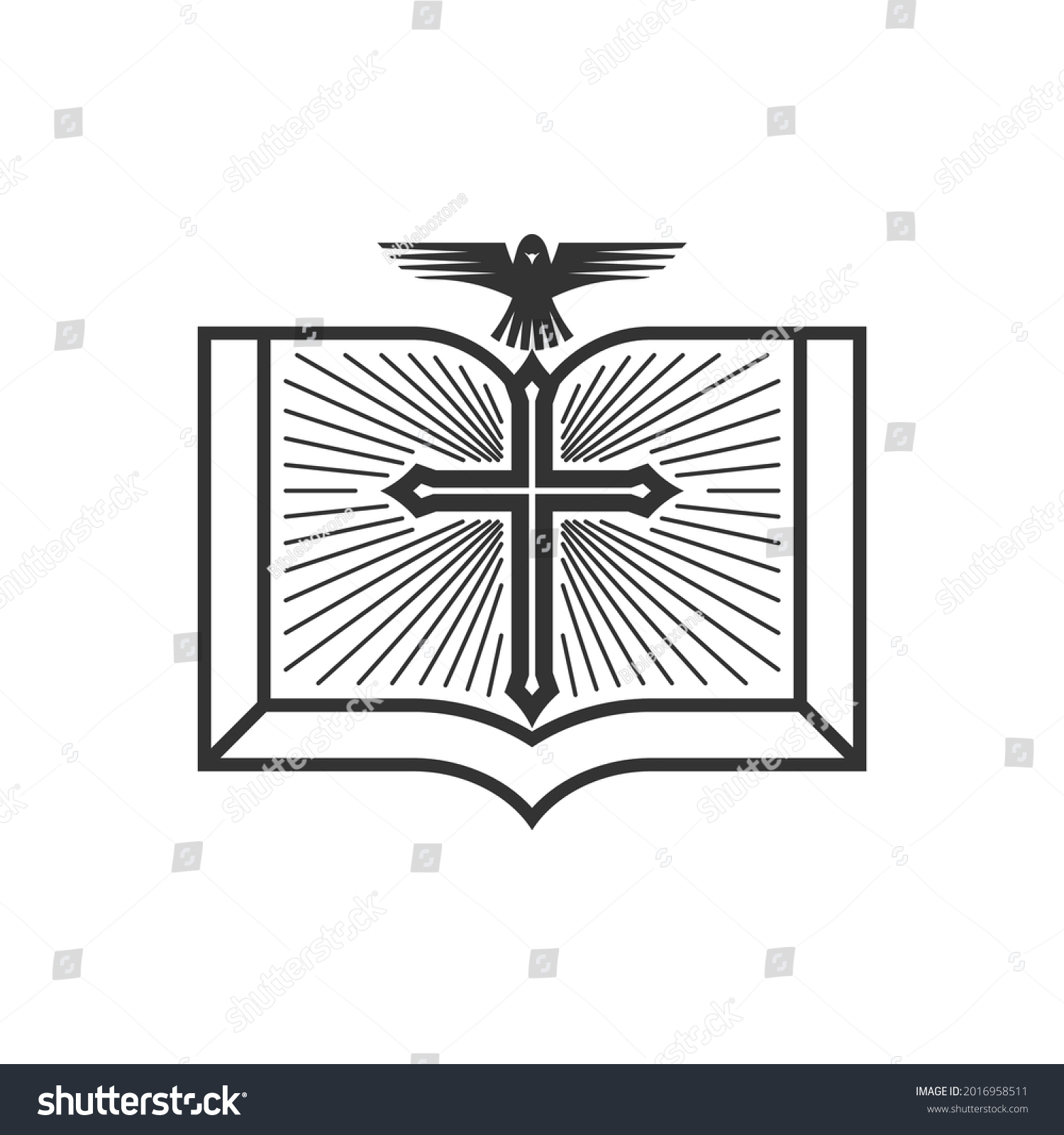 Christian Illustration Church Logo Cross Lord Stock Vector (Royalty ...