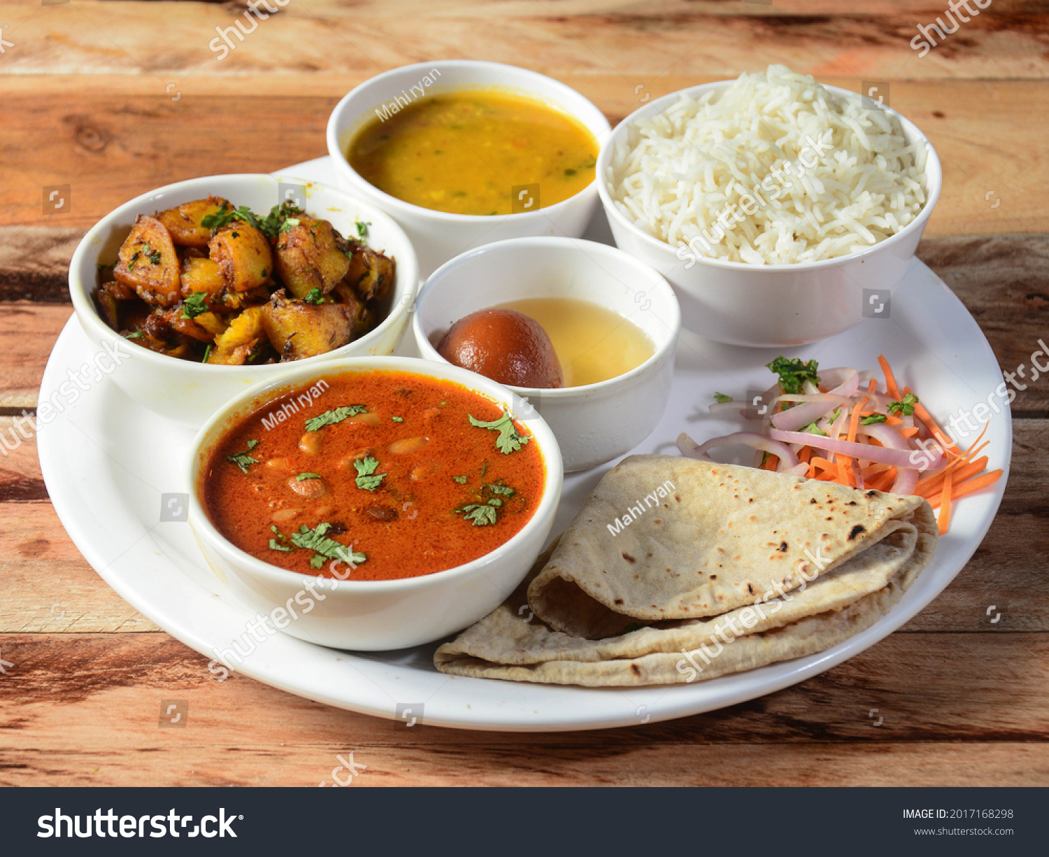 Indian Veg Rajma Thali Food Platter Stock Photo 2017168298 | Shutterstock