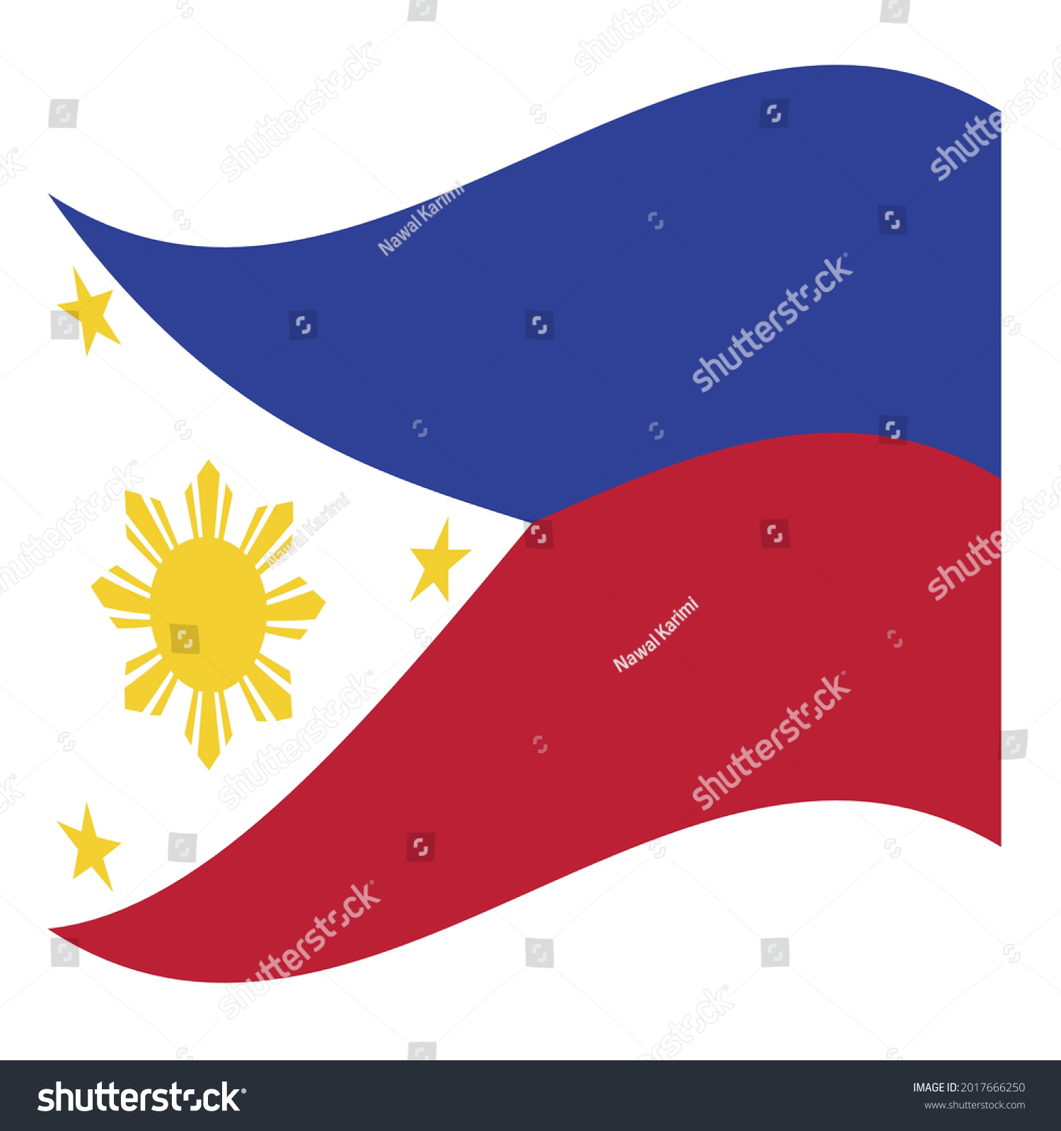 Waving Flag Republic Phillipines Vector Accurate Stock Vector (Royalty ...