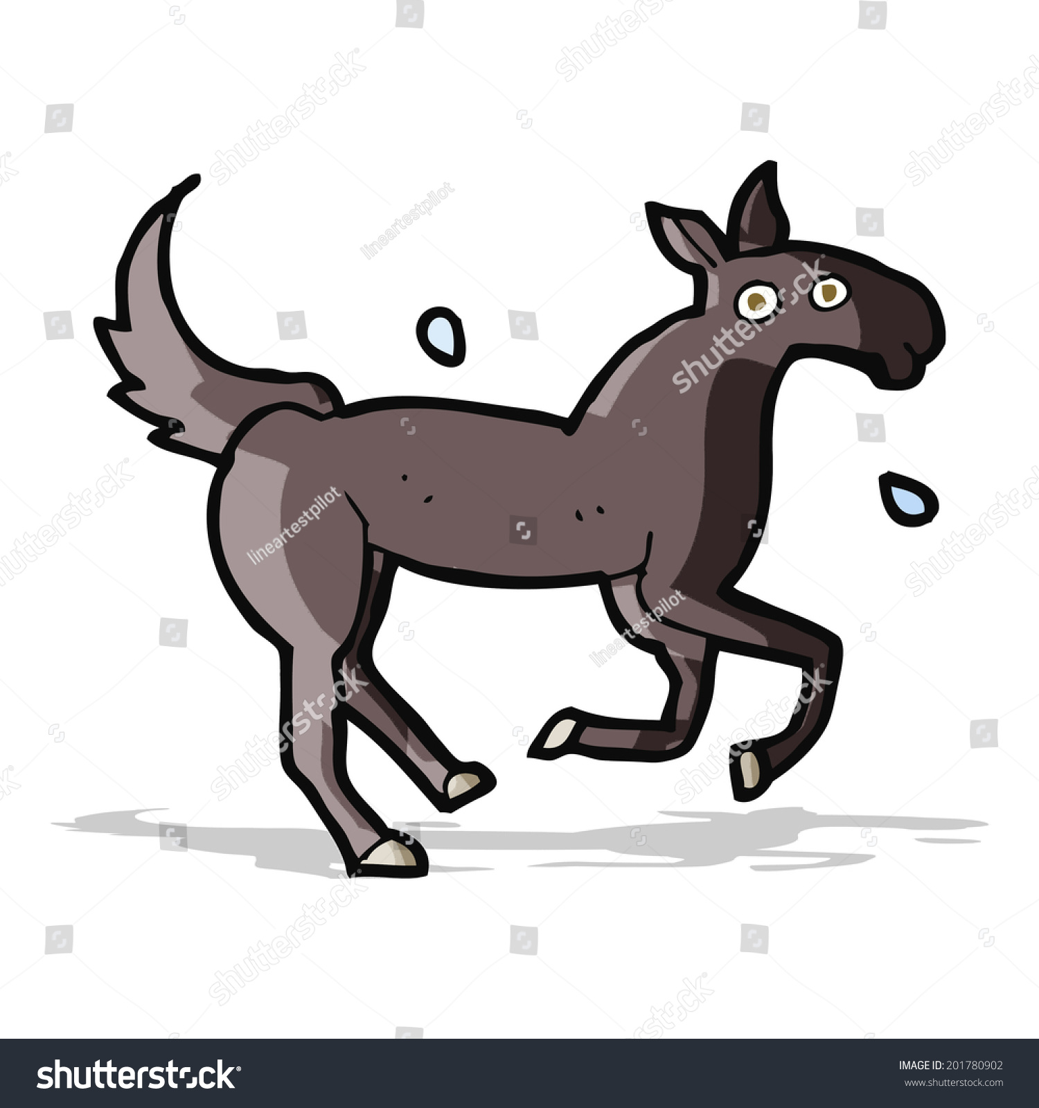 Cartoon Horse Sweating Stock Vector (Royalty Free) 201780902 | Shutterstock