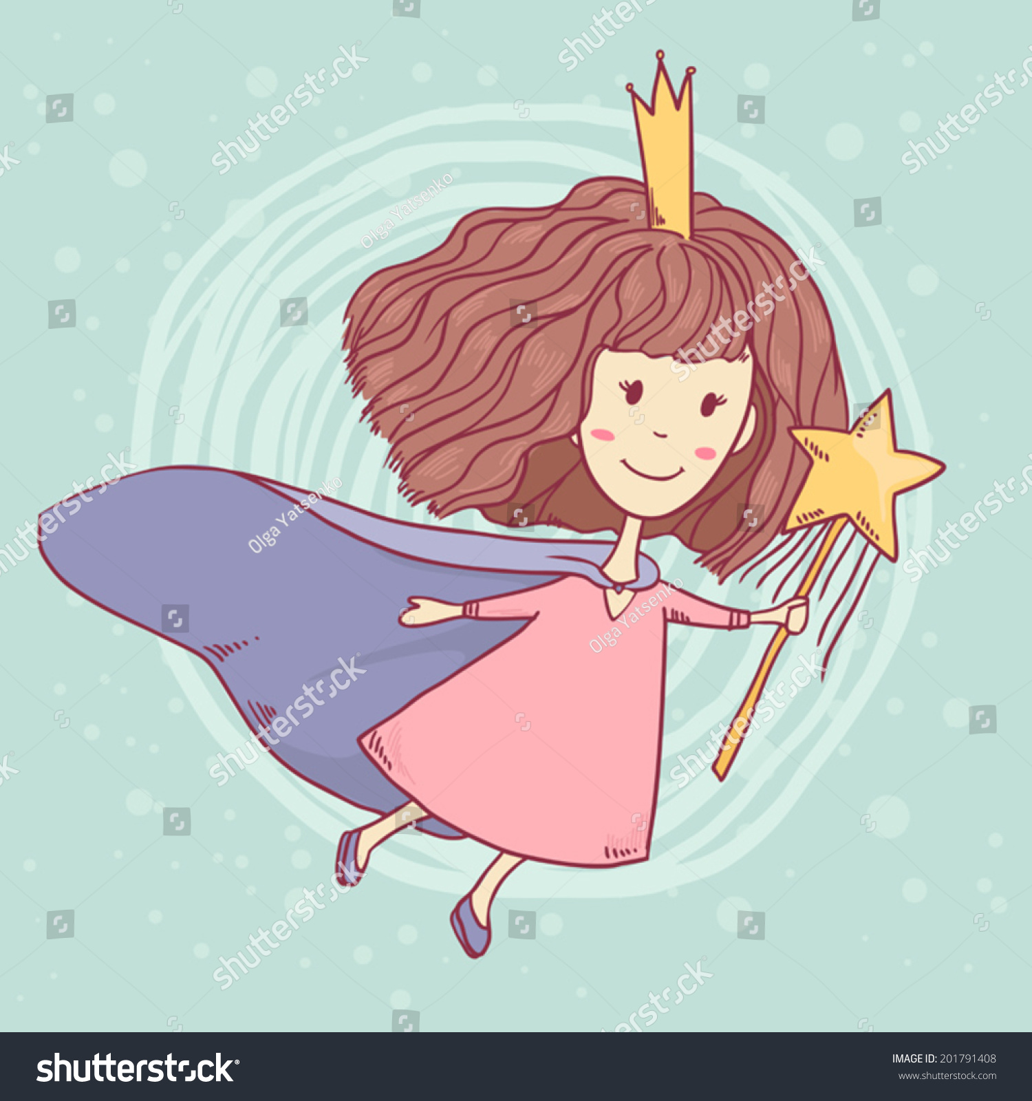 Vector Cute Little Fairy Wand On Stock Vector (Royalty Free) 201791408 ...