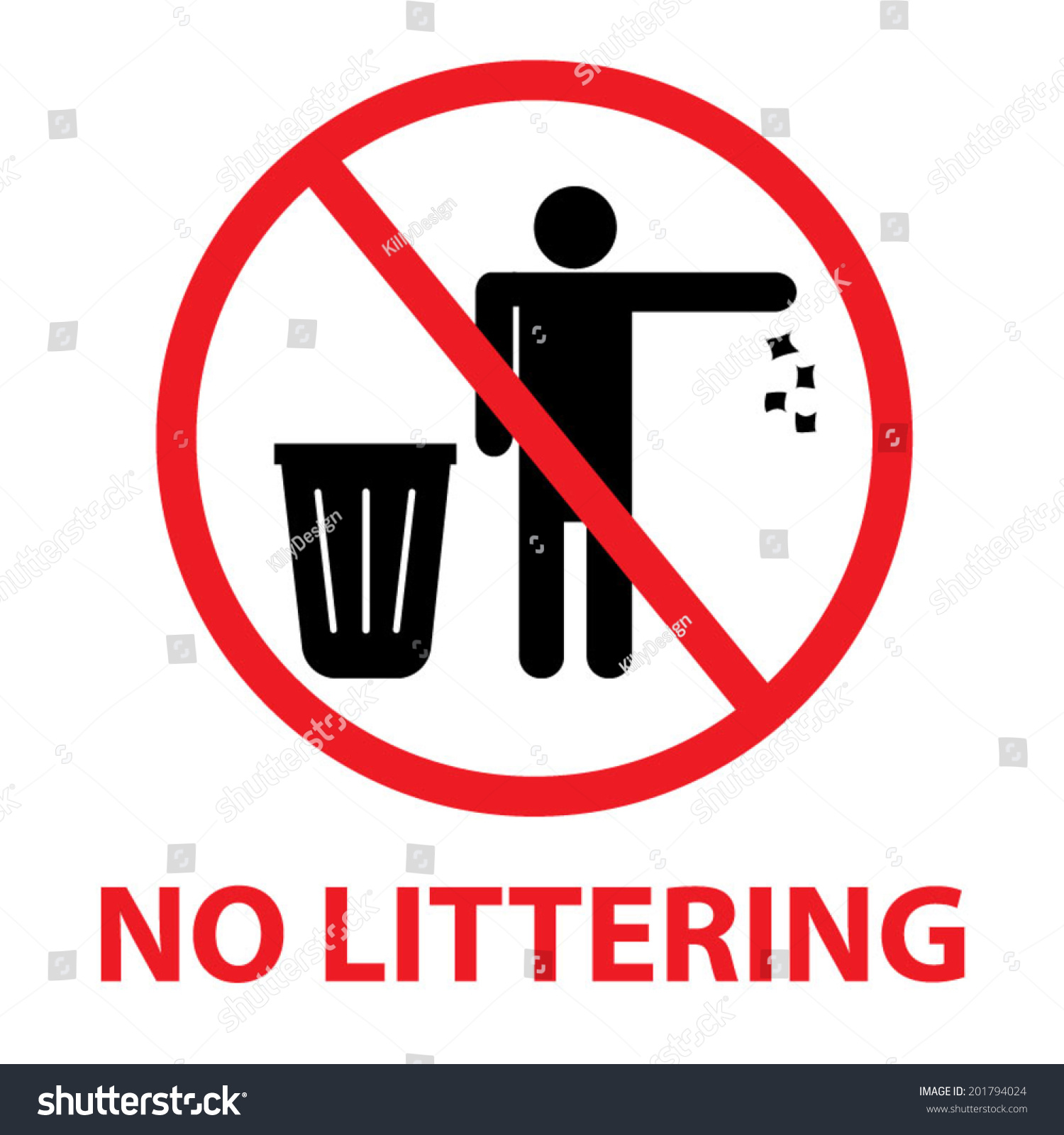 Плакат мусорить запрещено